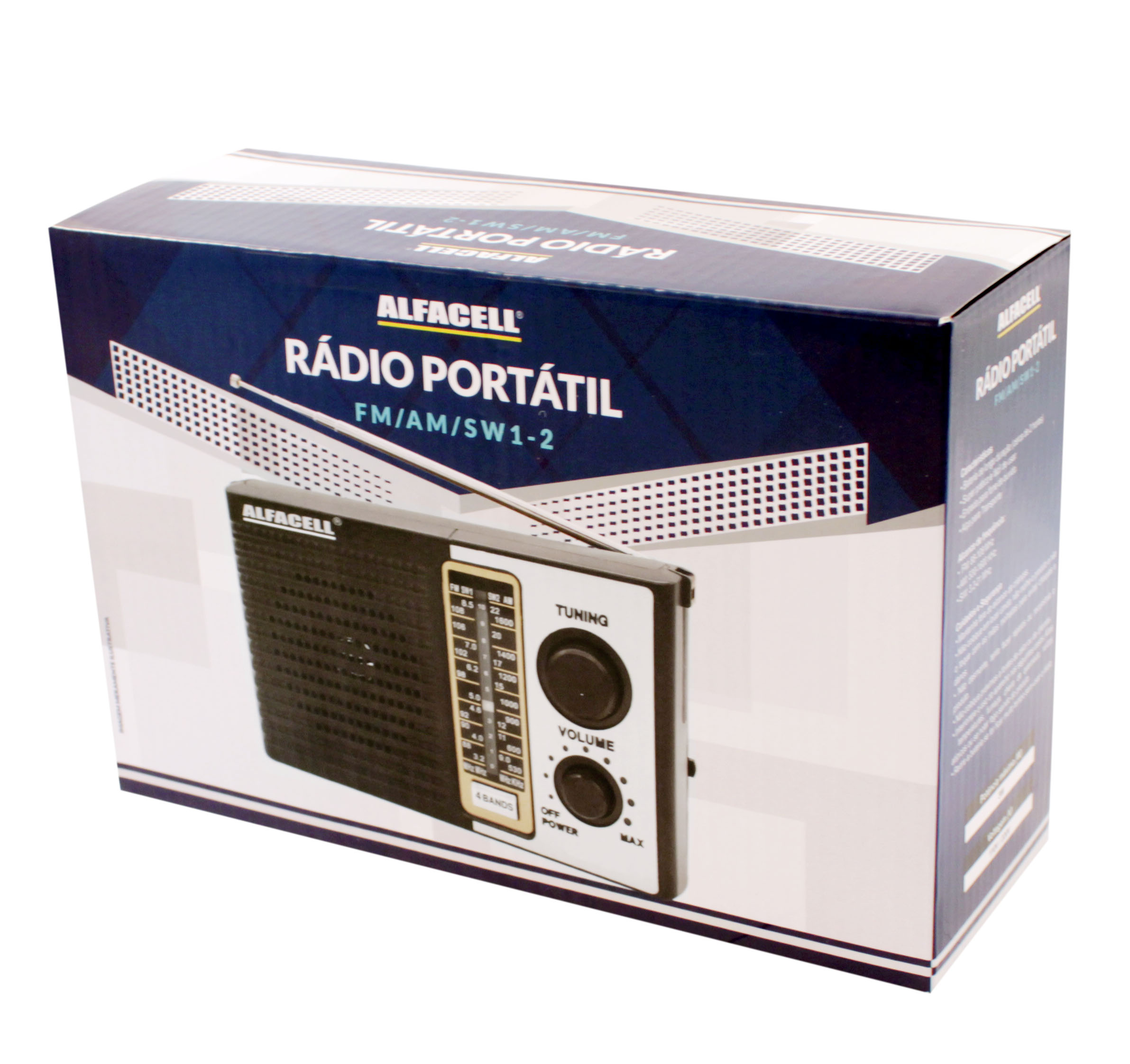 RÁDIO PORTÁTIL POTÊNCIA MÁXIMA: 3W