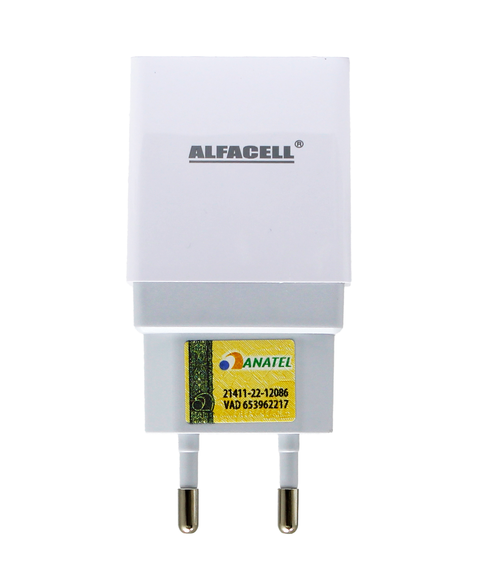 CARREGADOR E CABO USB – V8; TENSÃO DE ENTRADA: 100-240V; FREQUÊNCIA: 50/60HZ
