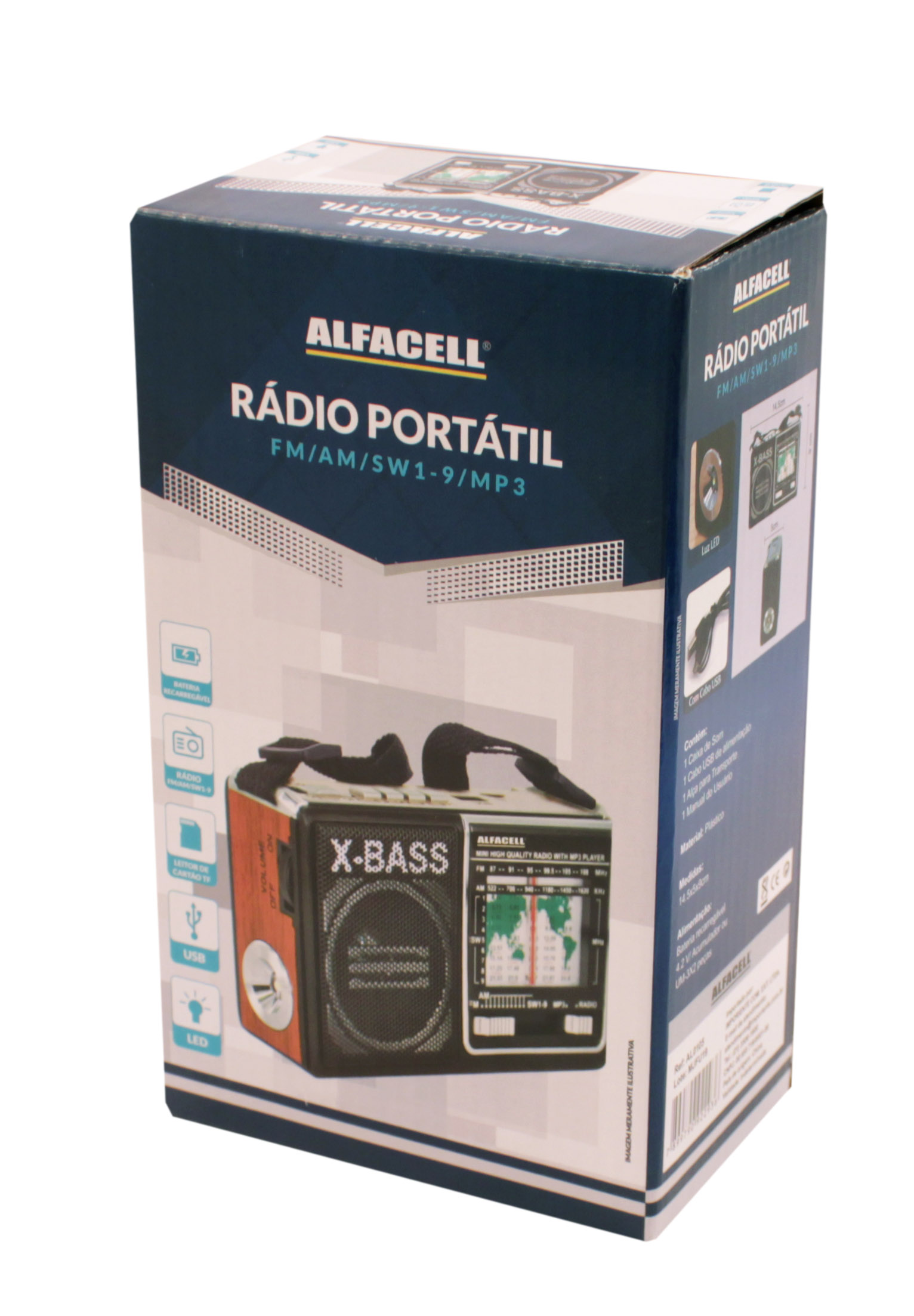 RÁDIO PORTÁTIL POTÊNCIA MÁXIMA: 3W