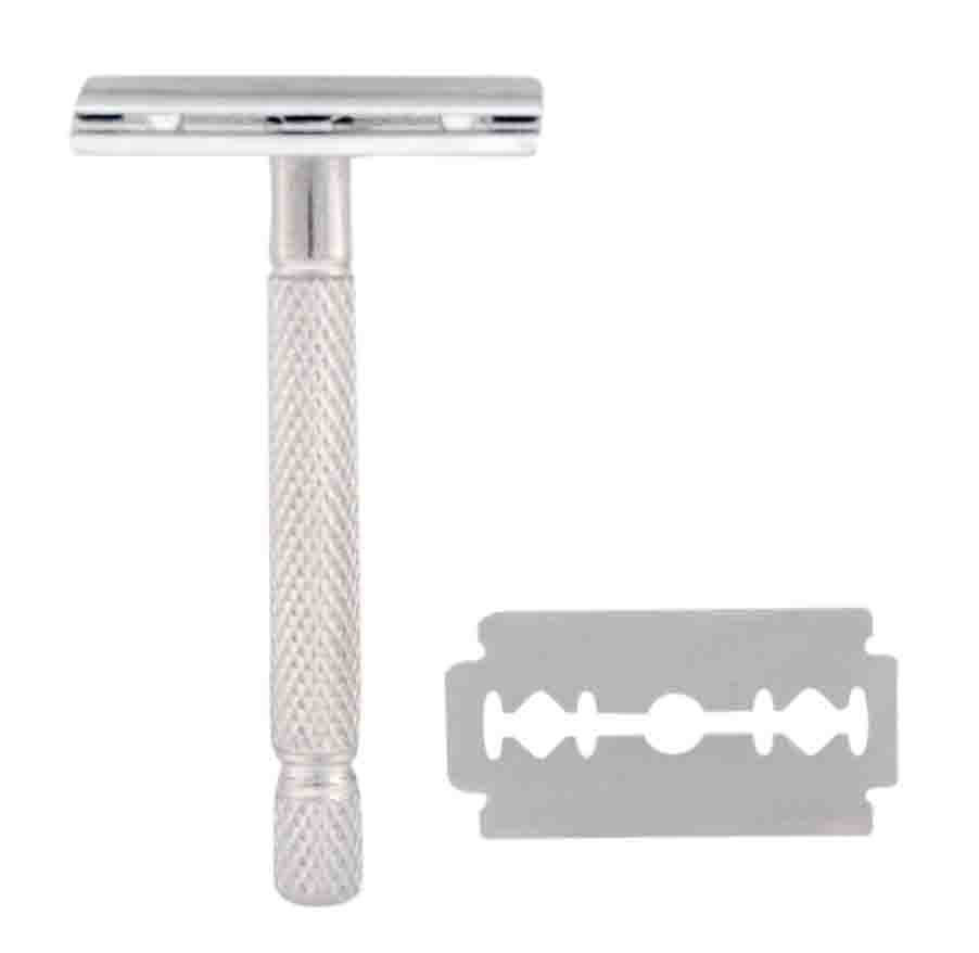 APARELHO DE BARBEAR DE FERRO + 1 LÂMINA DE BARBEAR