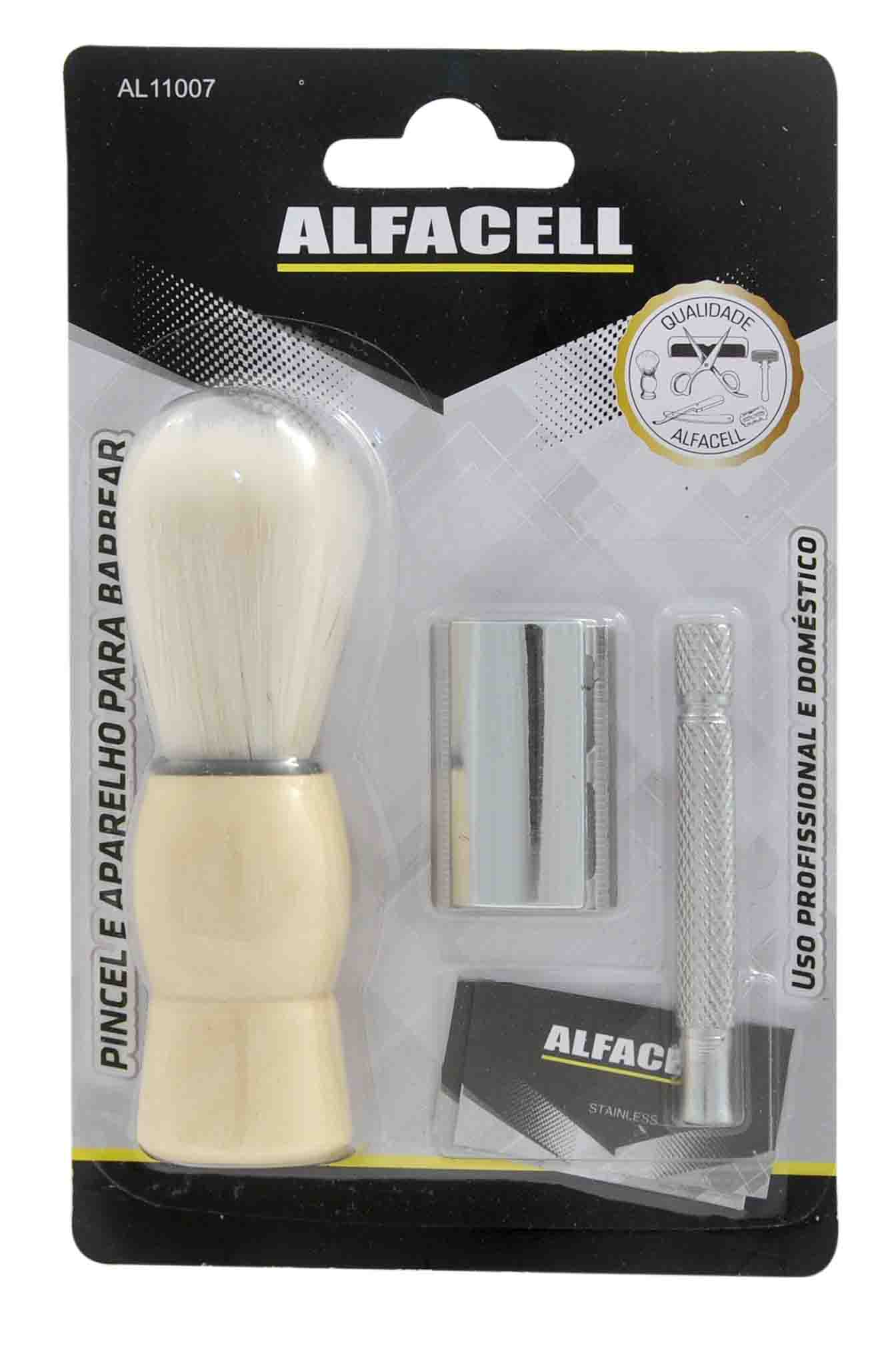 KIT PARA BARBEAR (1 APARELHO, 1 PINCEL E 2 LÂMINAS)