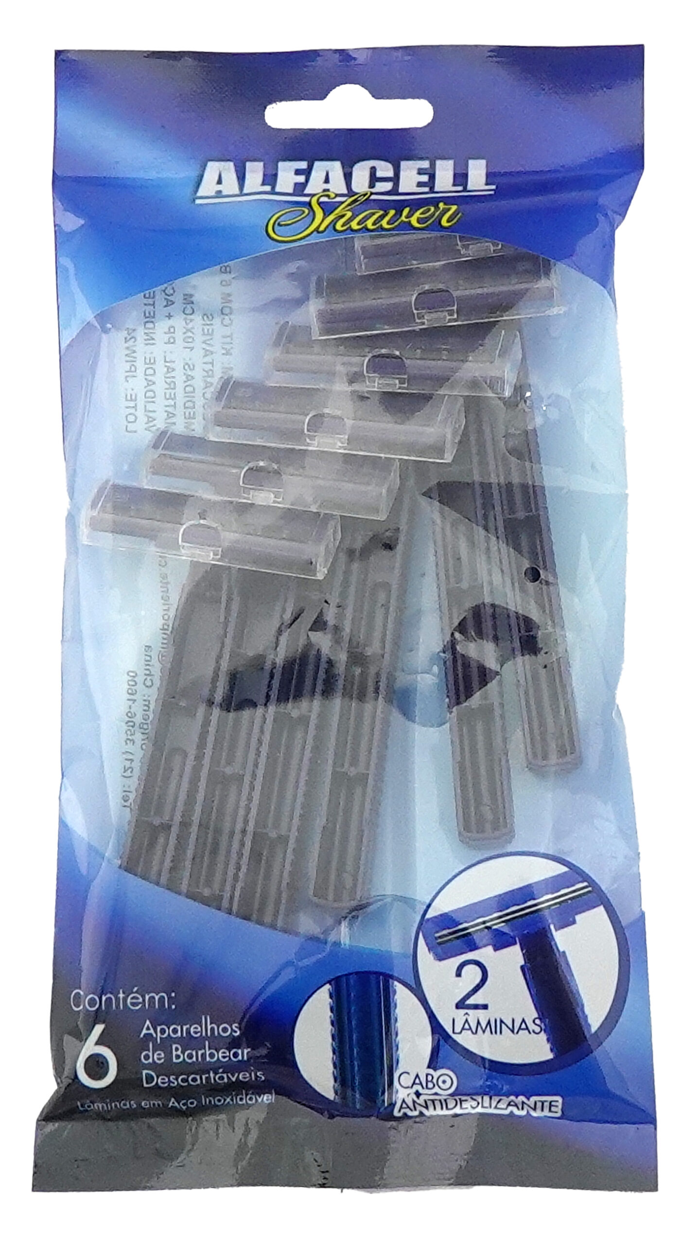 KIT BARBEADOR DESCARTÁVEL COM 2 LÂMINAS (6 PEÇAS)