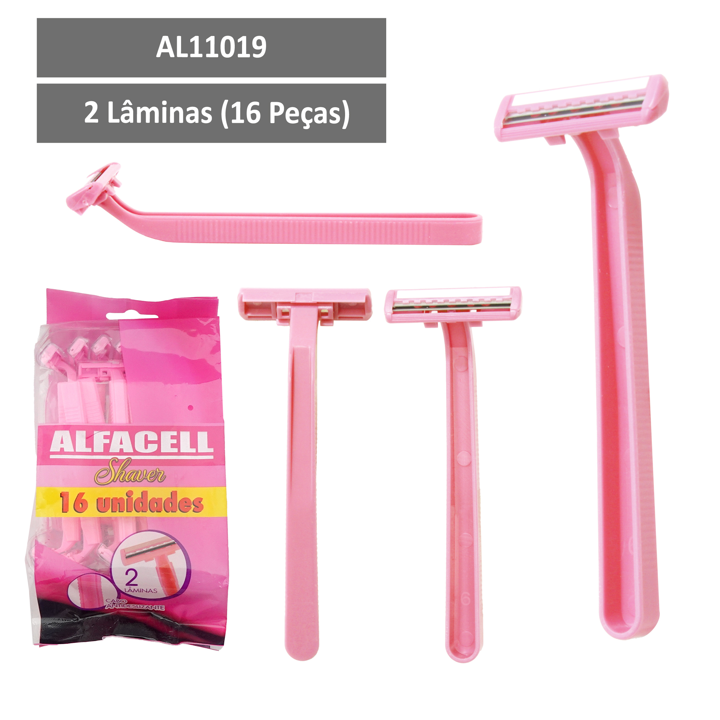 KIT BARBEADOR DESCARTÁVEL COM 2 LÂMINAS (16 PEÇAS)
