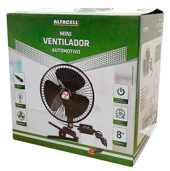 MINI VENTILADOR PORTÁTIL PARA CARROS COM PREGADOR