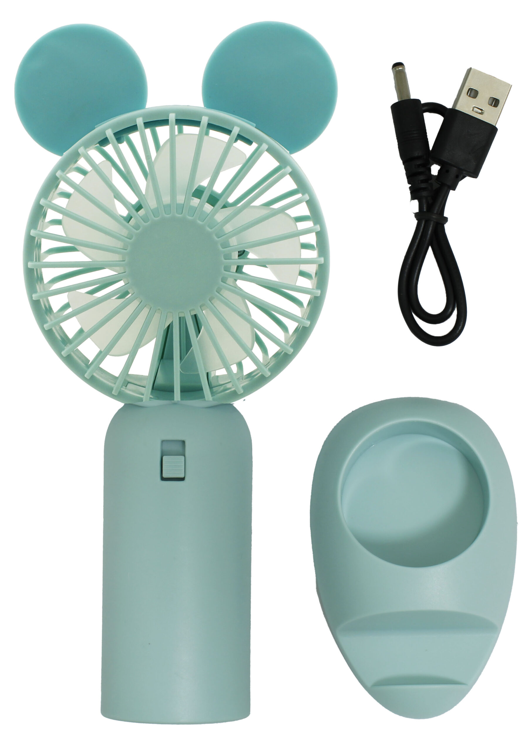 MINI VENTILADOR RECARREGÁVEL E PORTÁTIL COM CABO USB (INCLUSO)