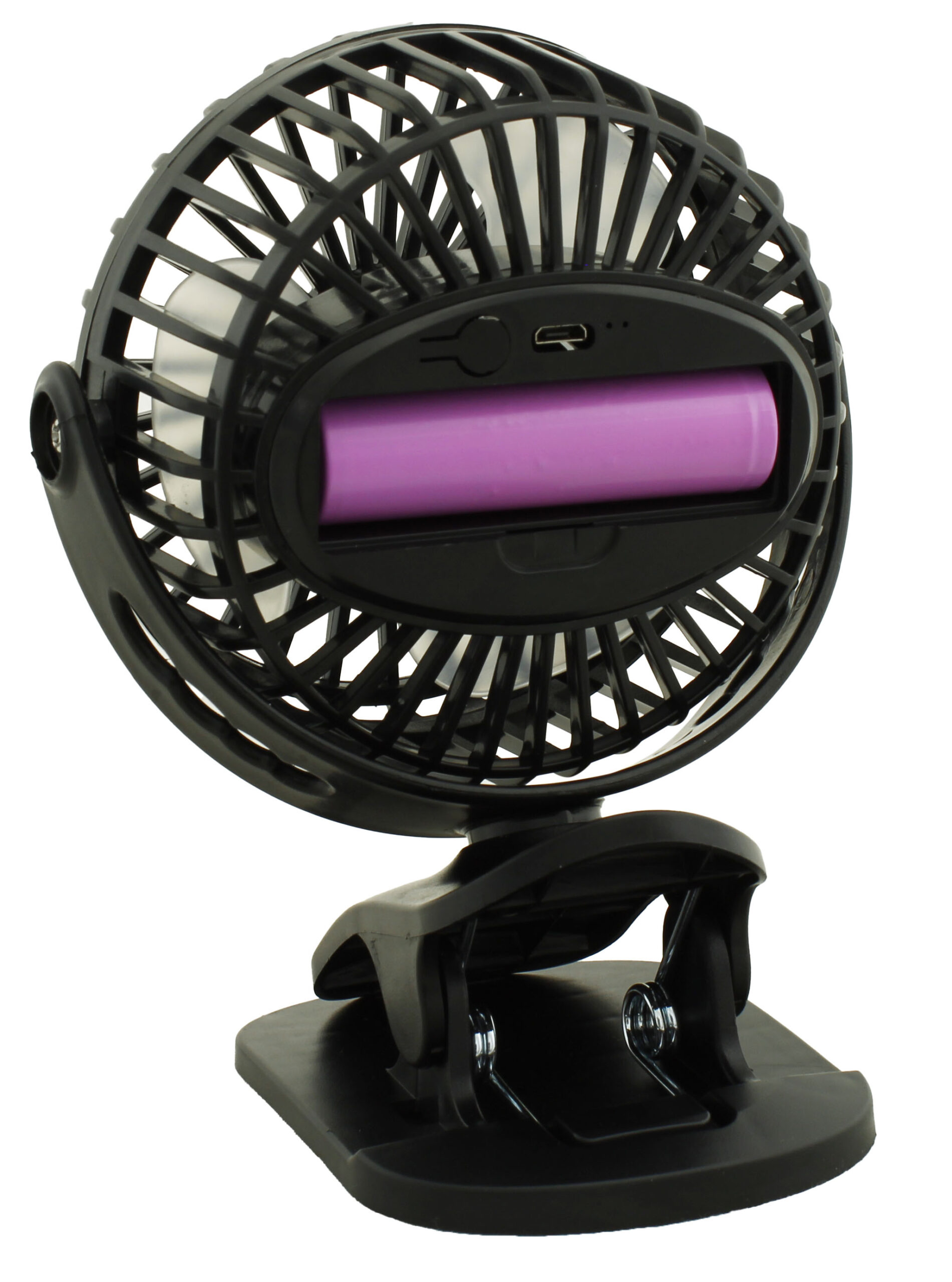 MINI VENTILADOR RECARREGÁVEL E PORTÁTIL, COM PREGADOR, COM CABO USB (INCLUSO)