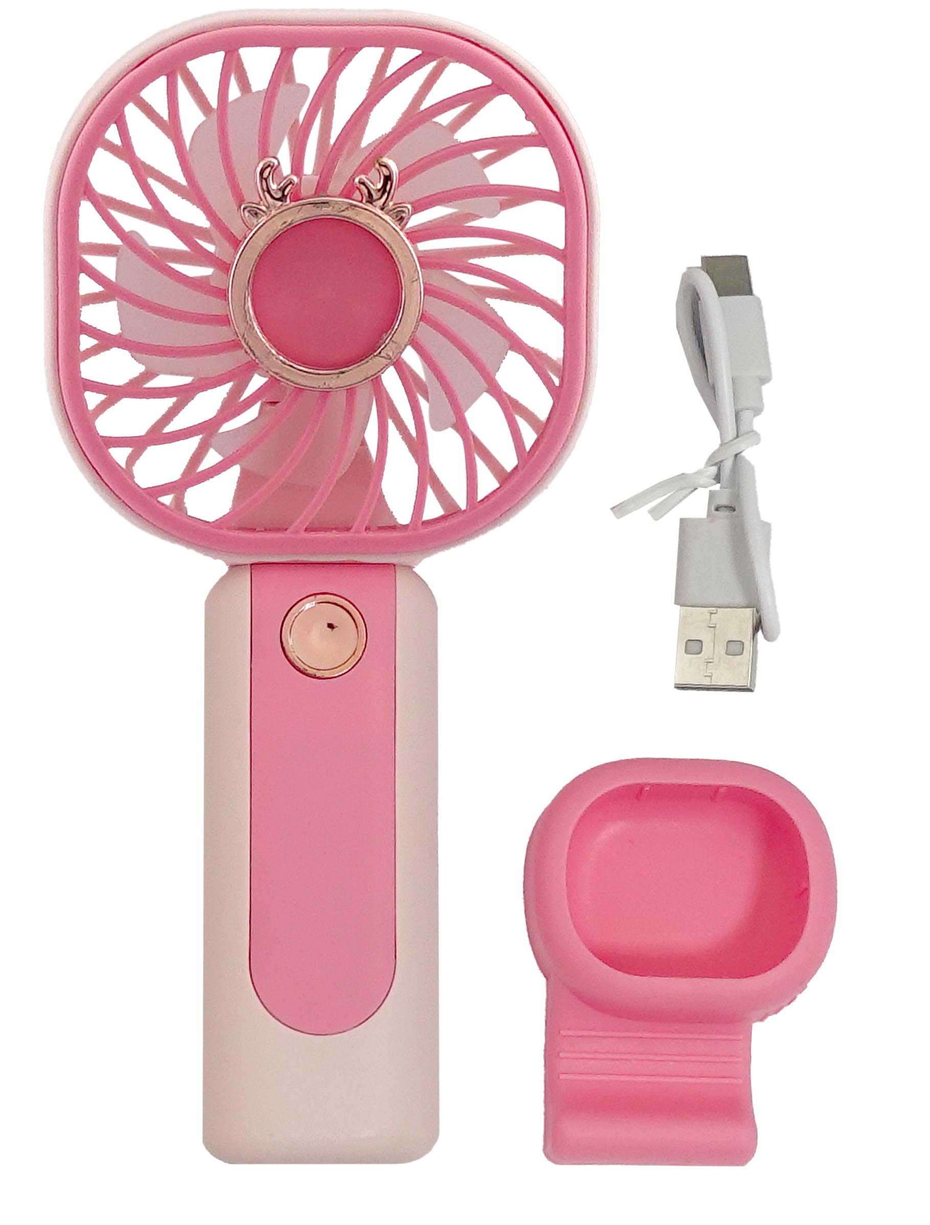 MINI VENTILADOR RECARREGÁVEL E PORTÁTIL COM CABO USB (INCLUSO) 3 VELOCIDADES