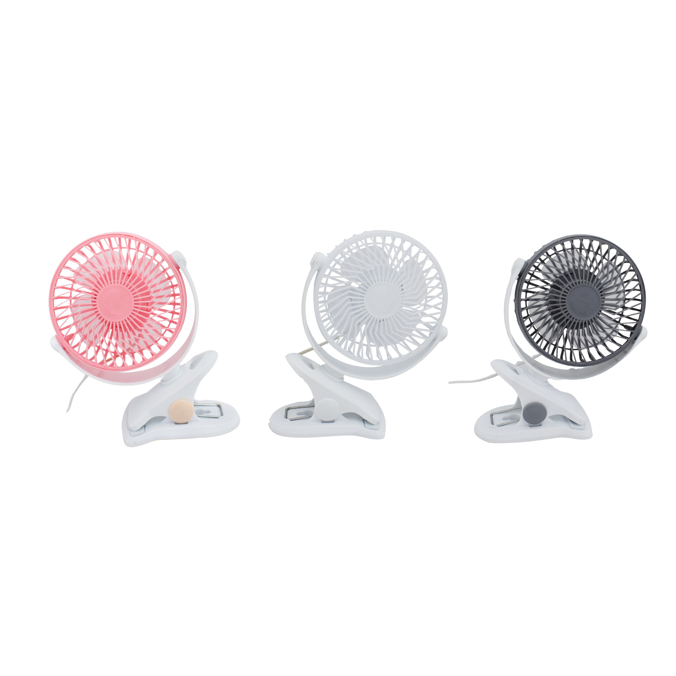 MINI VENTILADOR DE MESA E PORTÁTIL, COM PRENDEDOR E USB 1 VELOCIDADE