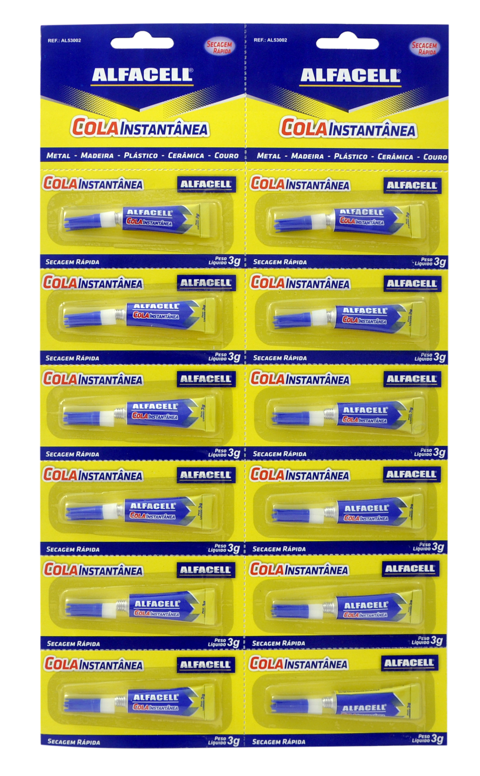 SUPER COLA ALFACELL 3G CARTELA C/ 12 UNID