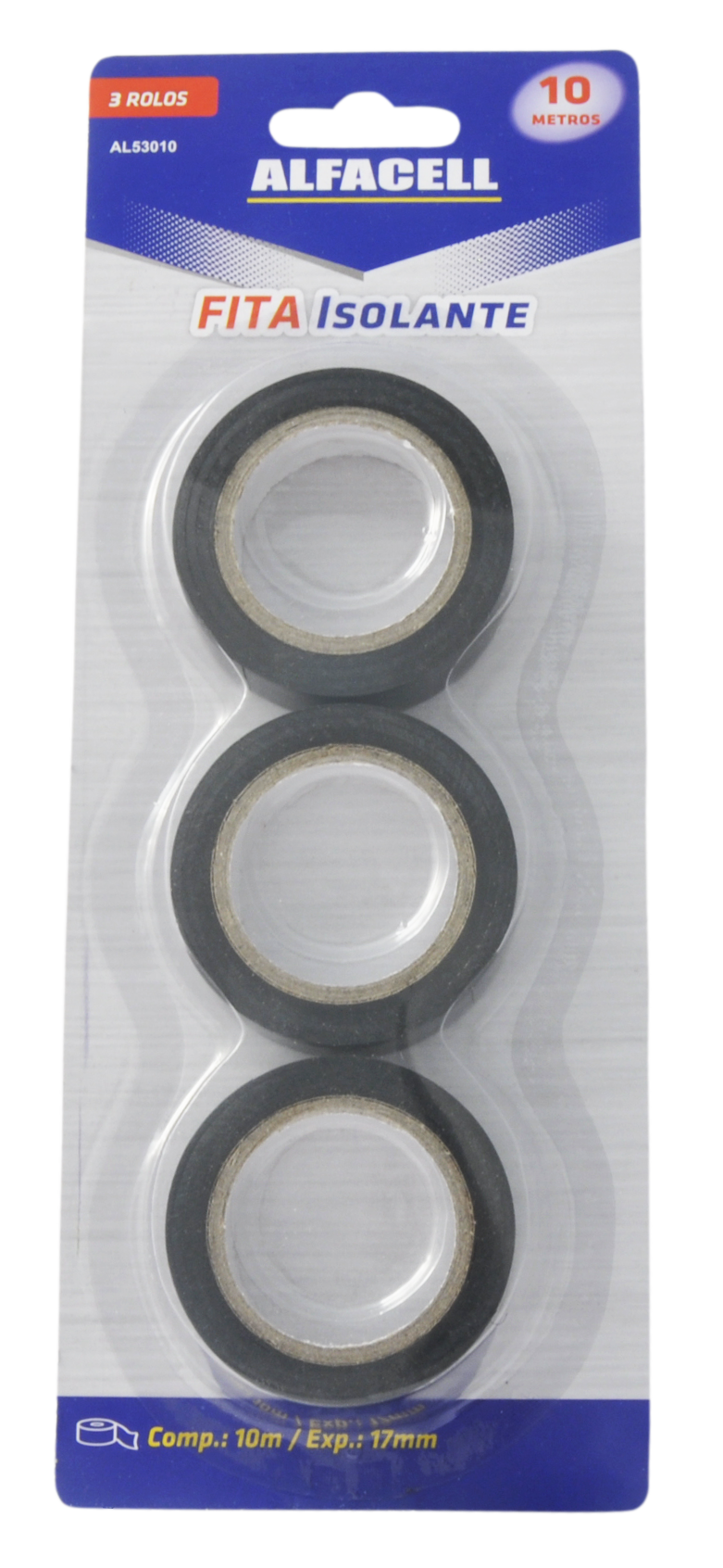 KIT FITA ISOLANTE 10 METROS CLASSE B 100- 500V (COM 3 ROLOS)