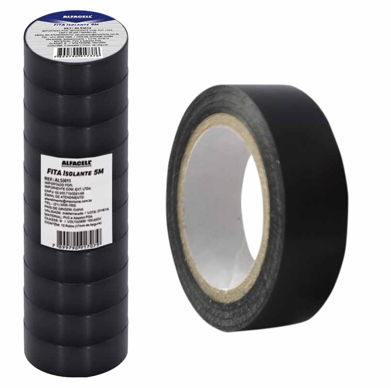 KIT FITA ISOLANTE 5 METROS CLASSE B 100- 550V (COM 10 ROLOS)