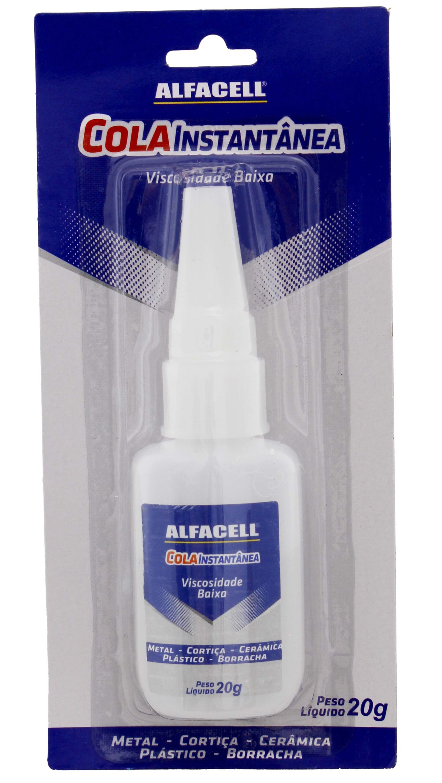 COLA ALFACELL INSTANTÂNEA 20G (À BASE DE CIANOACRILATO)