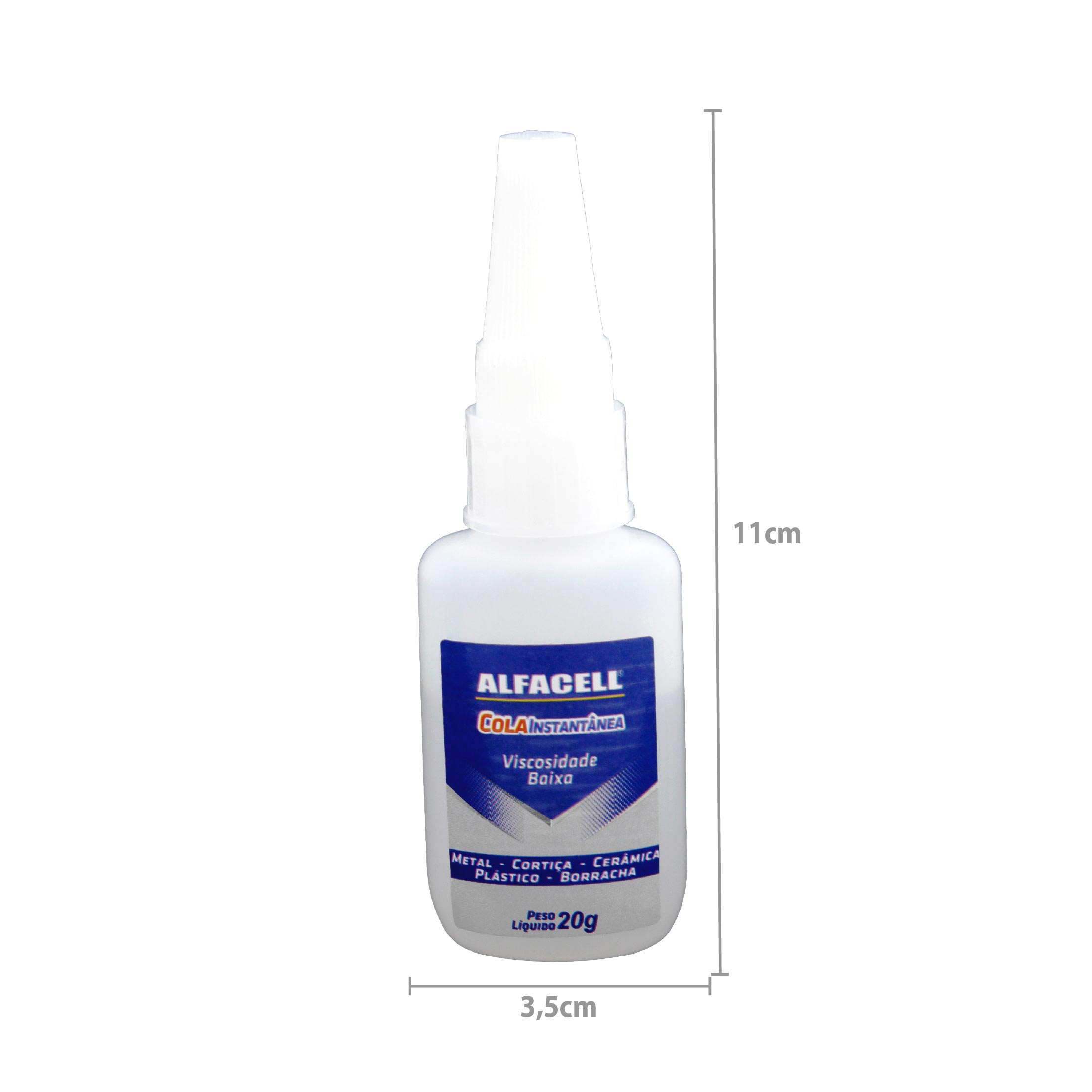 COLA ALFACELL INSTANTÂNEA 20G (À BASE DE CIANOACRILATO)