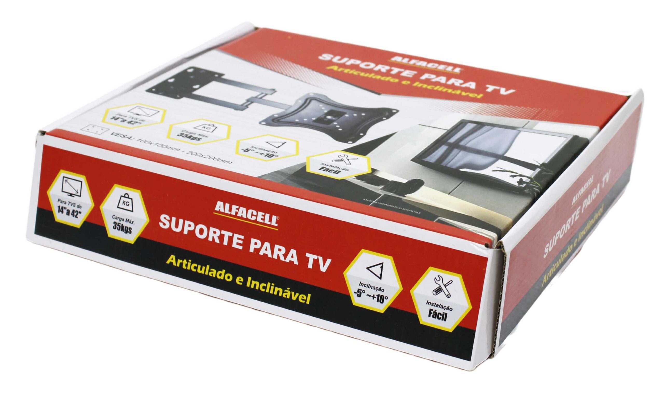 SUPORTE ARTICULADO E INCLINÁVEL PARA TV (PARA TVS DE 14” A 42”)