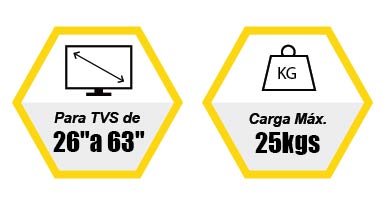 SUPORTE FIXO PARA TV (PARA TVS DE 26” A 63”)