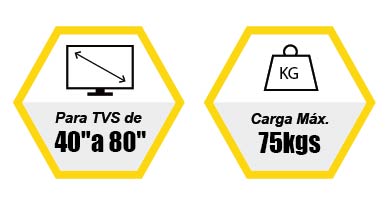 SUPORTE FIXO PARA TV (PARA TVS DE 40” A 80”)