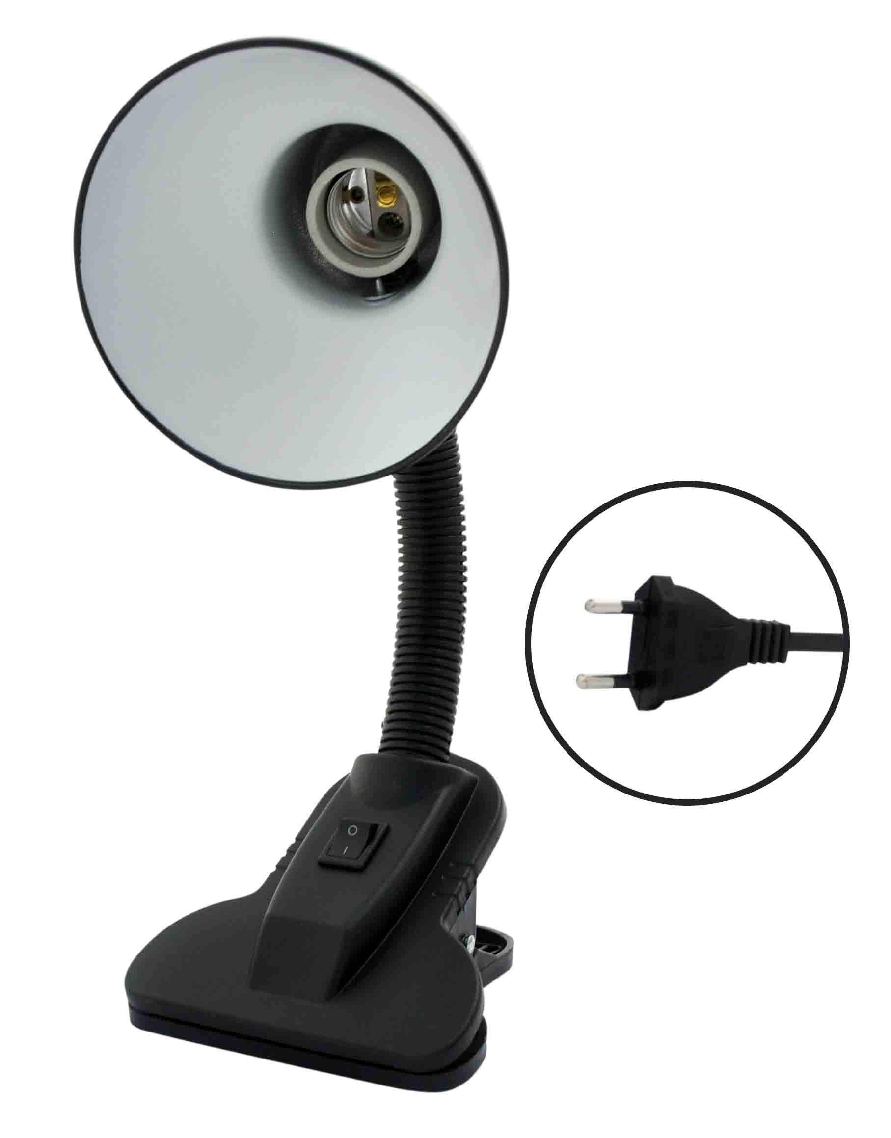 LUMINÁRIA DE MESA C/ PRESILHA PARA FIXAÇÃO 40W BIVOLT BOCAL E27 (LAMPADA NÃO INCLUSA)
