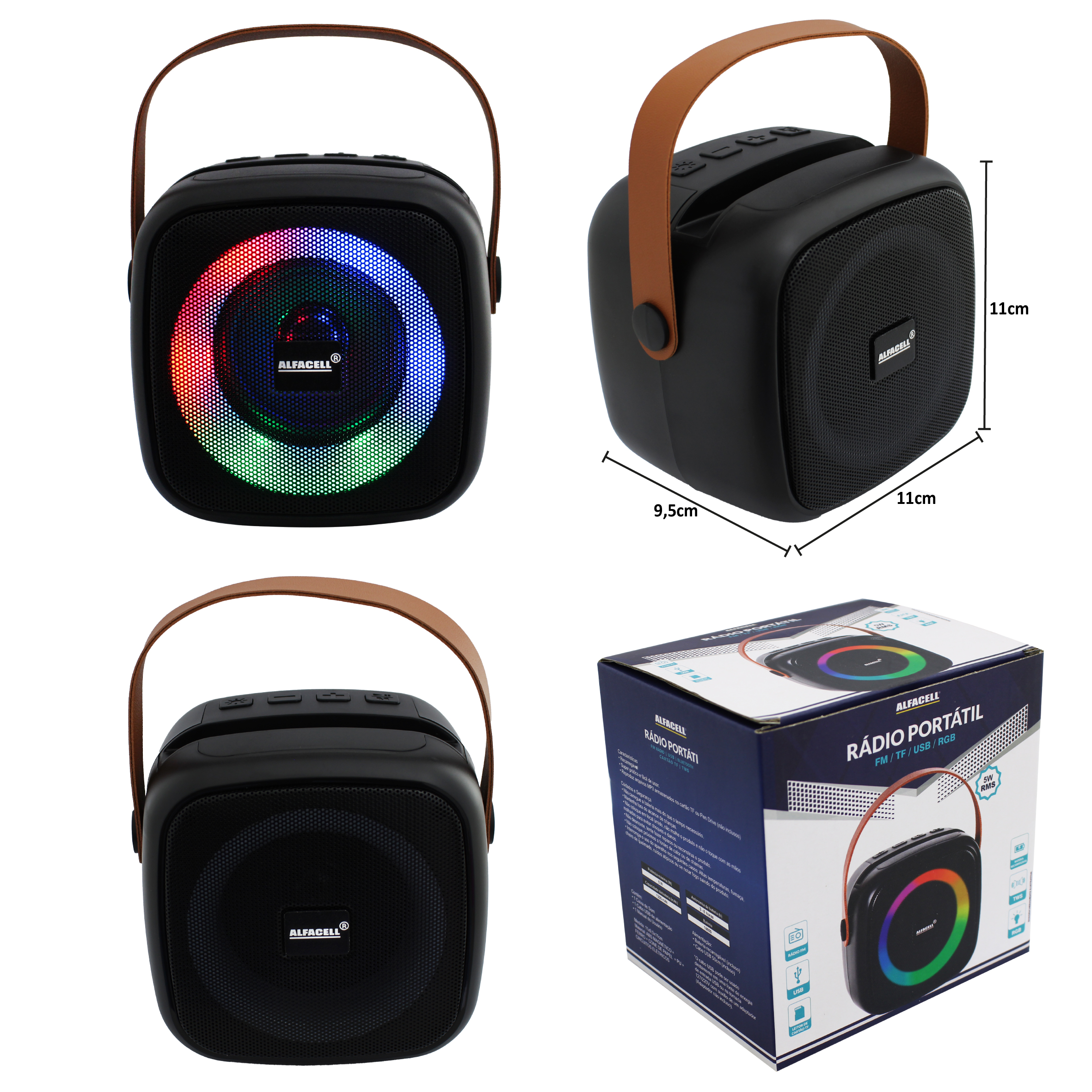 RÁDIO PORTATIL POTÊNCIA MÁXIMA: 5W
