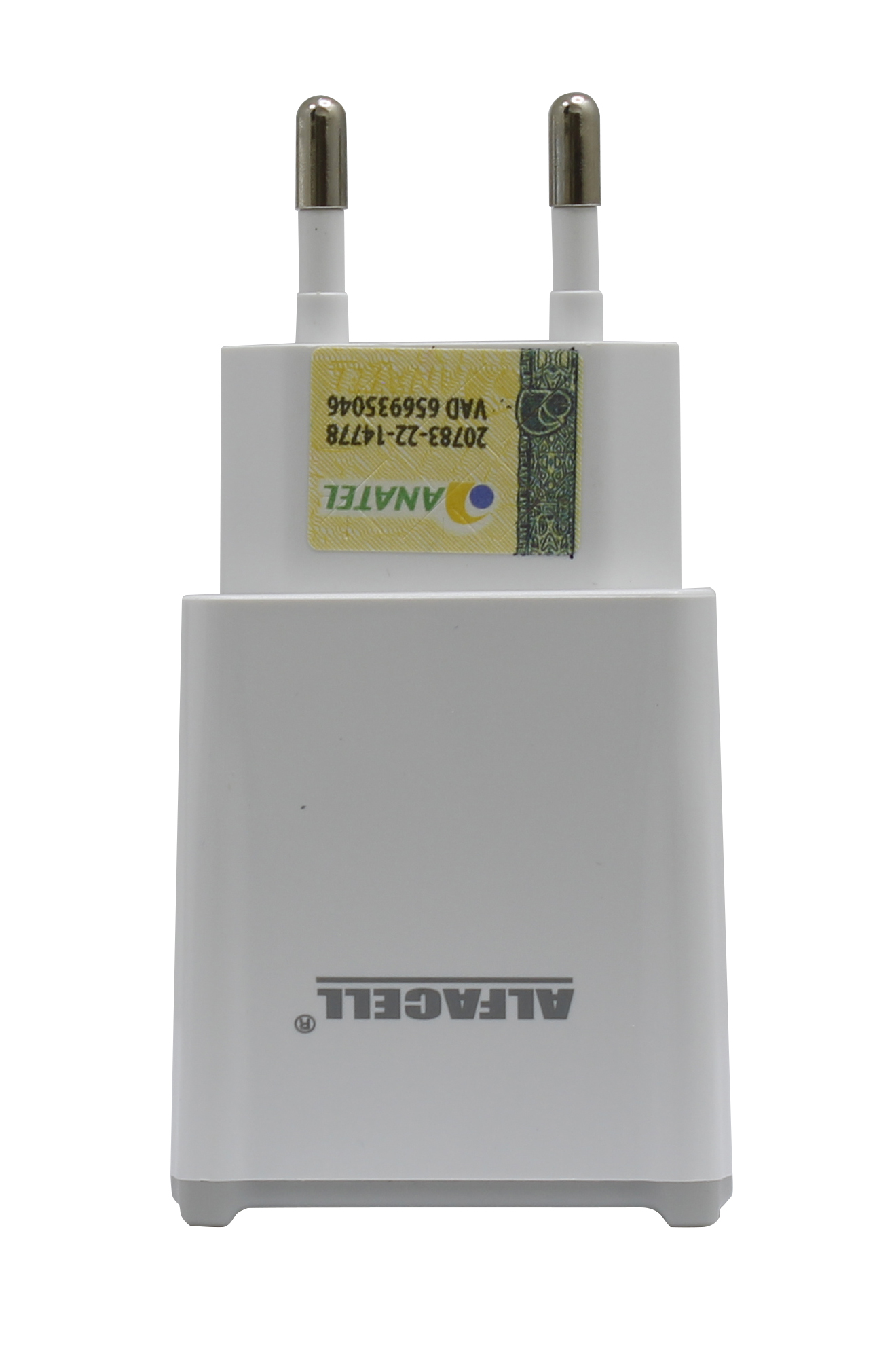 CARREGADOR E CABO USB – V8; TENSÃO DE ENTRADA: 100-240V; FREQUÊNCIA: 50/60HZ