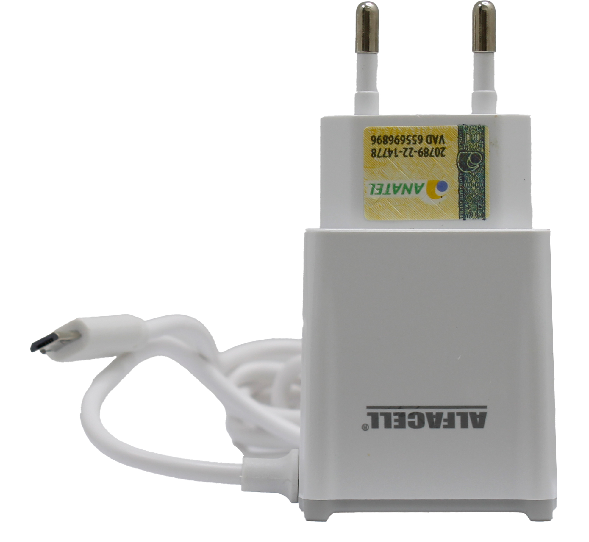 CARREGADOR COM CABO USB – V8; TENSÃO DE ENTRADA: 100-240V; FREQUÊNCIA: 50/60HZ
