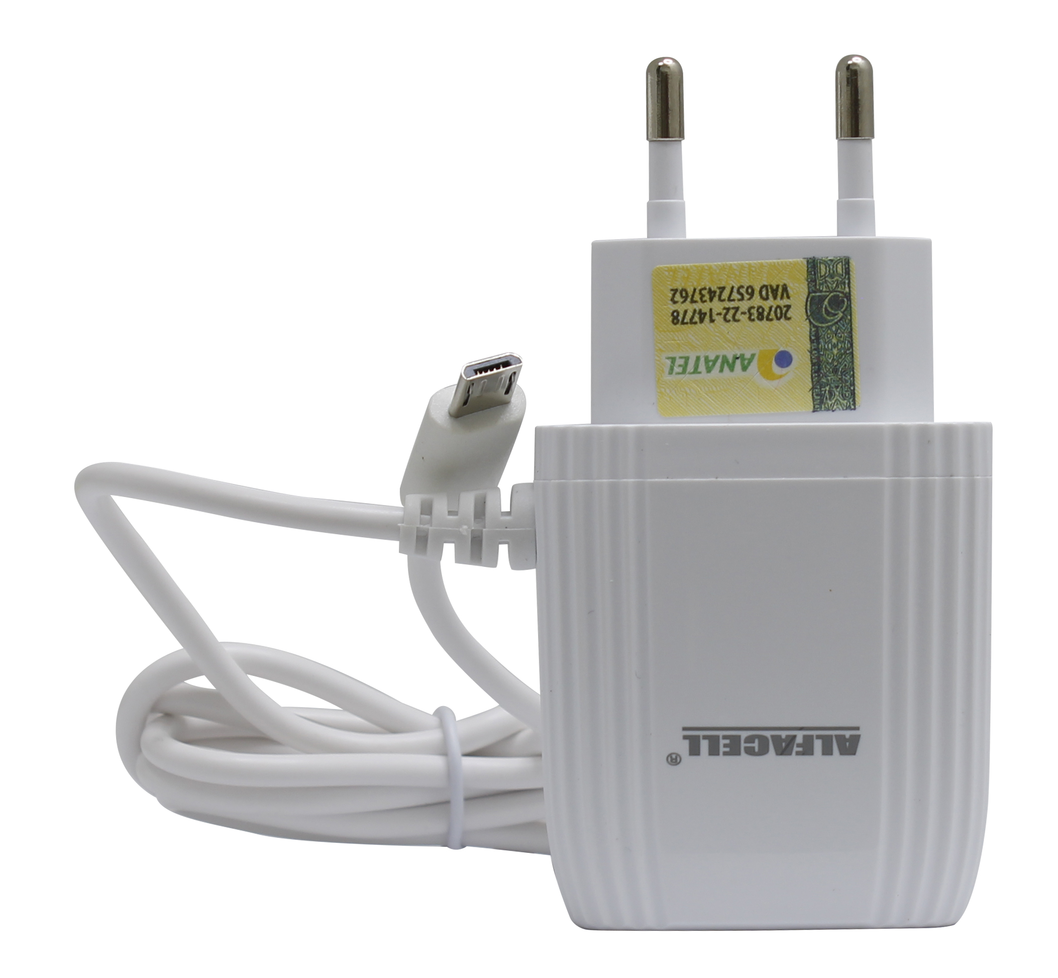 CARREGADOR COM CABO USB – V8; TENSÃO DE ENTRADA: 100-240V; FREQUÊNCIA: 50/60HZ