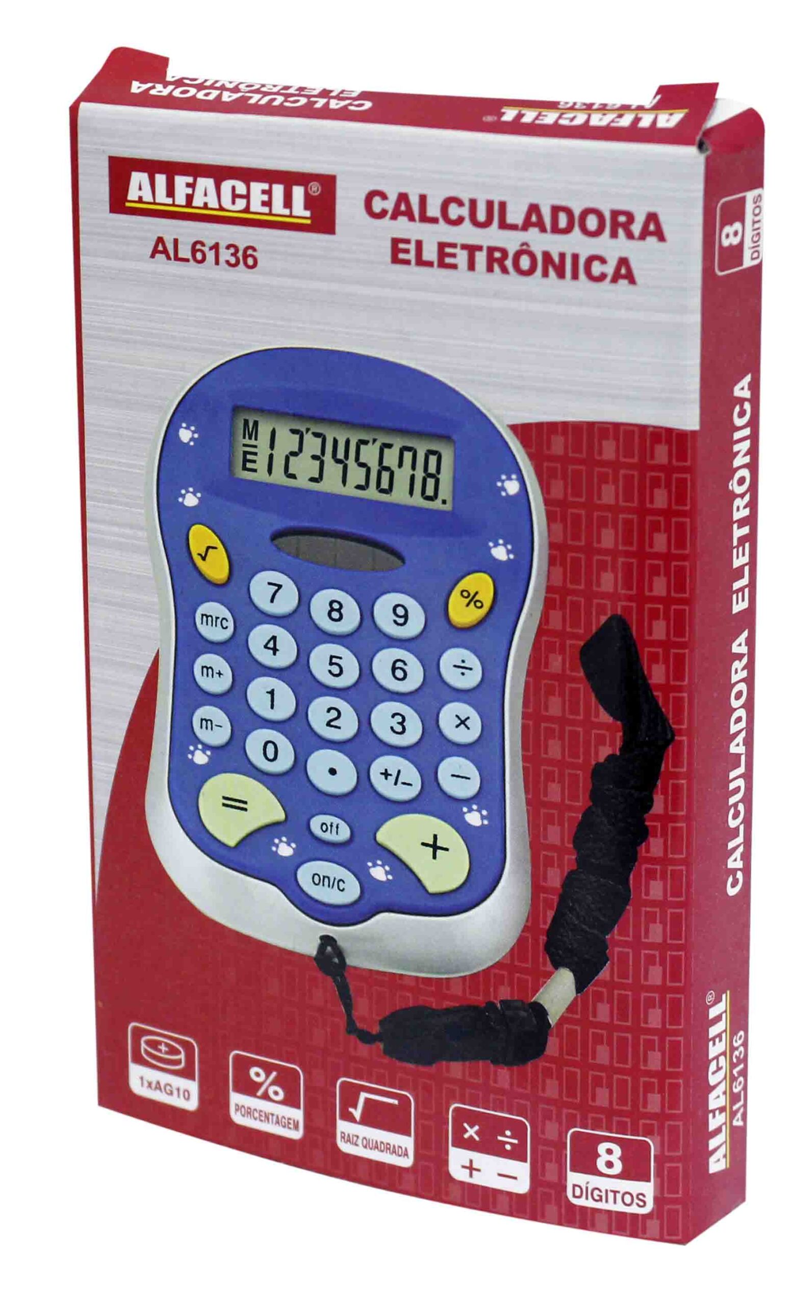 CALCULADORA DE BOLSO C/ CORDÃO