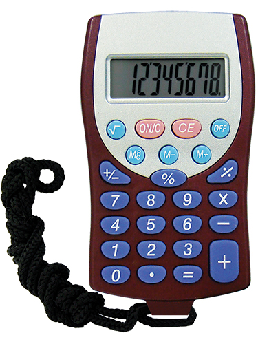 CALCULADORA DE BOLSO C/ CORDÃO