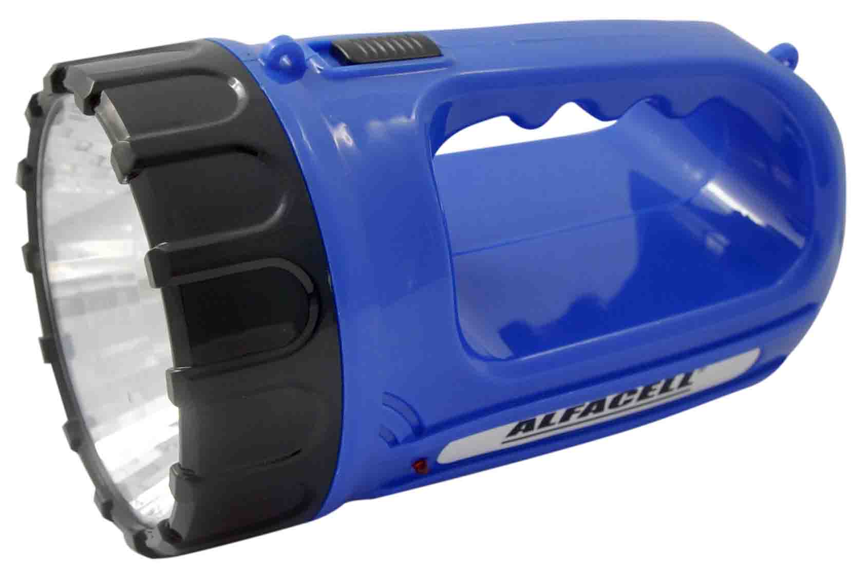 LANTERNA MANUAL 1 LED RECARREGÁVEL BIVOLT (2 NÍVEIS DE LUZ)