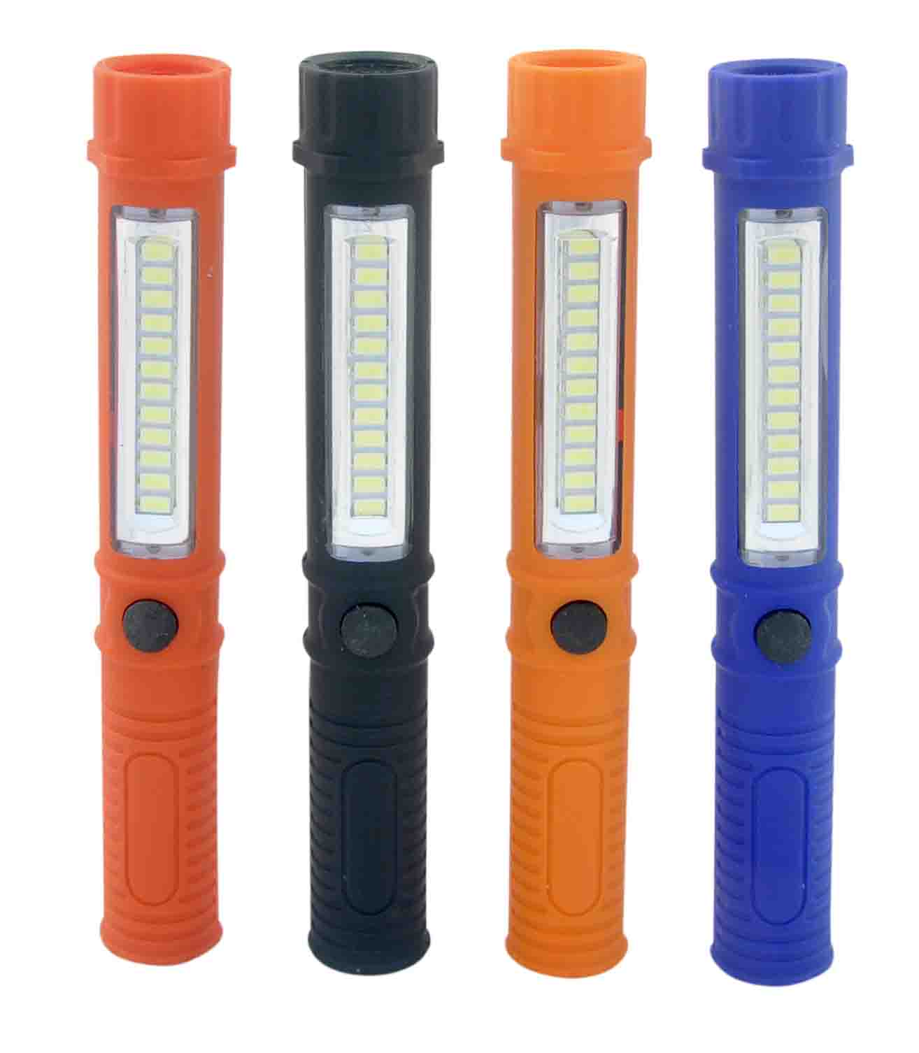 LANTERNA A PILHA SINALIZADORA 12+1 LEDS A PILHA 3*AAA (NÃO INCLUSA) (2 FONTES DE LUZ)