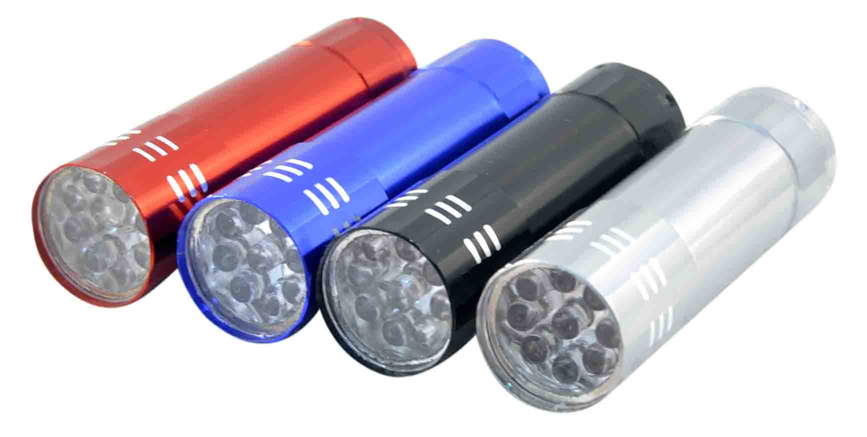 LANTERNA 9 LEDS A PILHA 3*AAA (NÃO INCLUSA)
