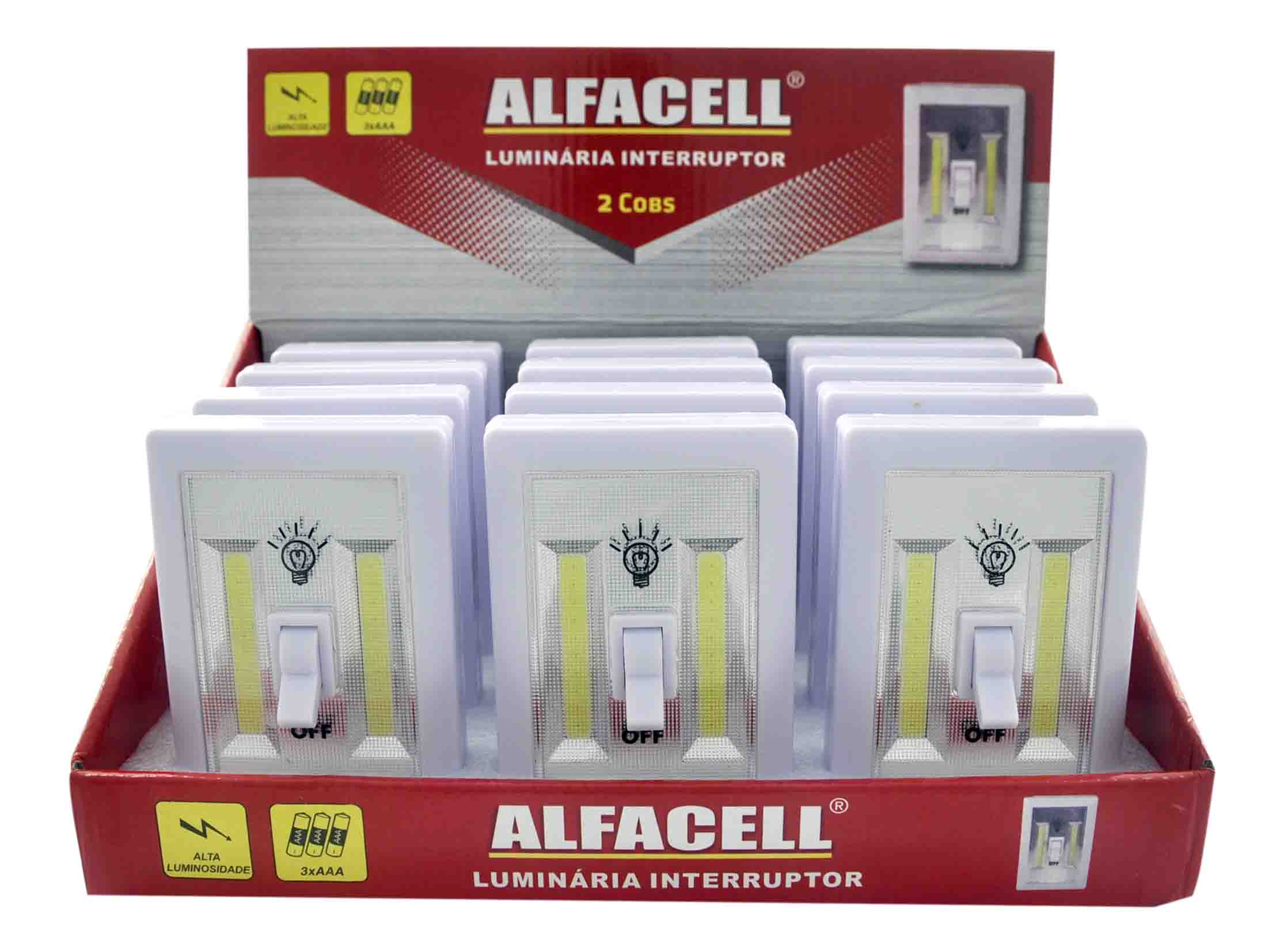 LUMINÁRIA INTERRUPTOR COM 2 COB COM VELCRO, IMÃ E