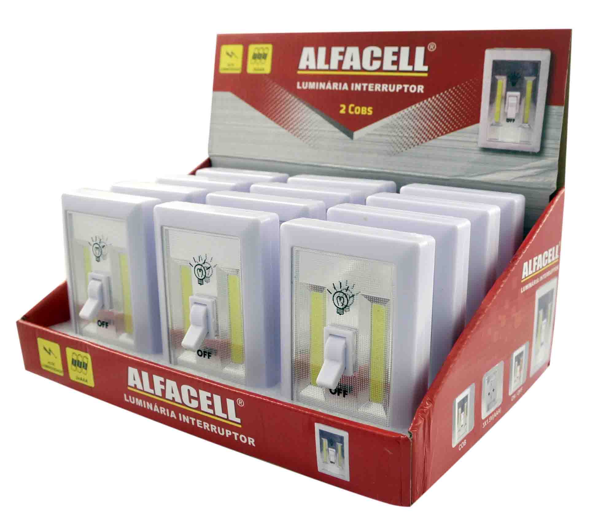 LUMINÁRIA INTERRUPTOR COM 2 COB COM VELCRO, IMÃ E