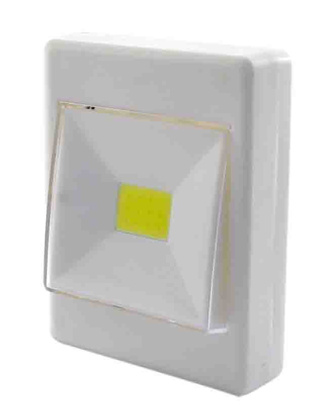LUMINÁRIA INTERRUPTOR COM 1 COB COM VELCRO, IMÃ E ENCAIXE PARA PARAFUSO (PARAFUSO NÃO