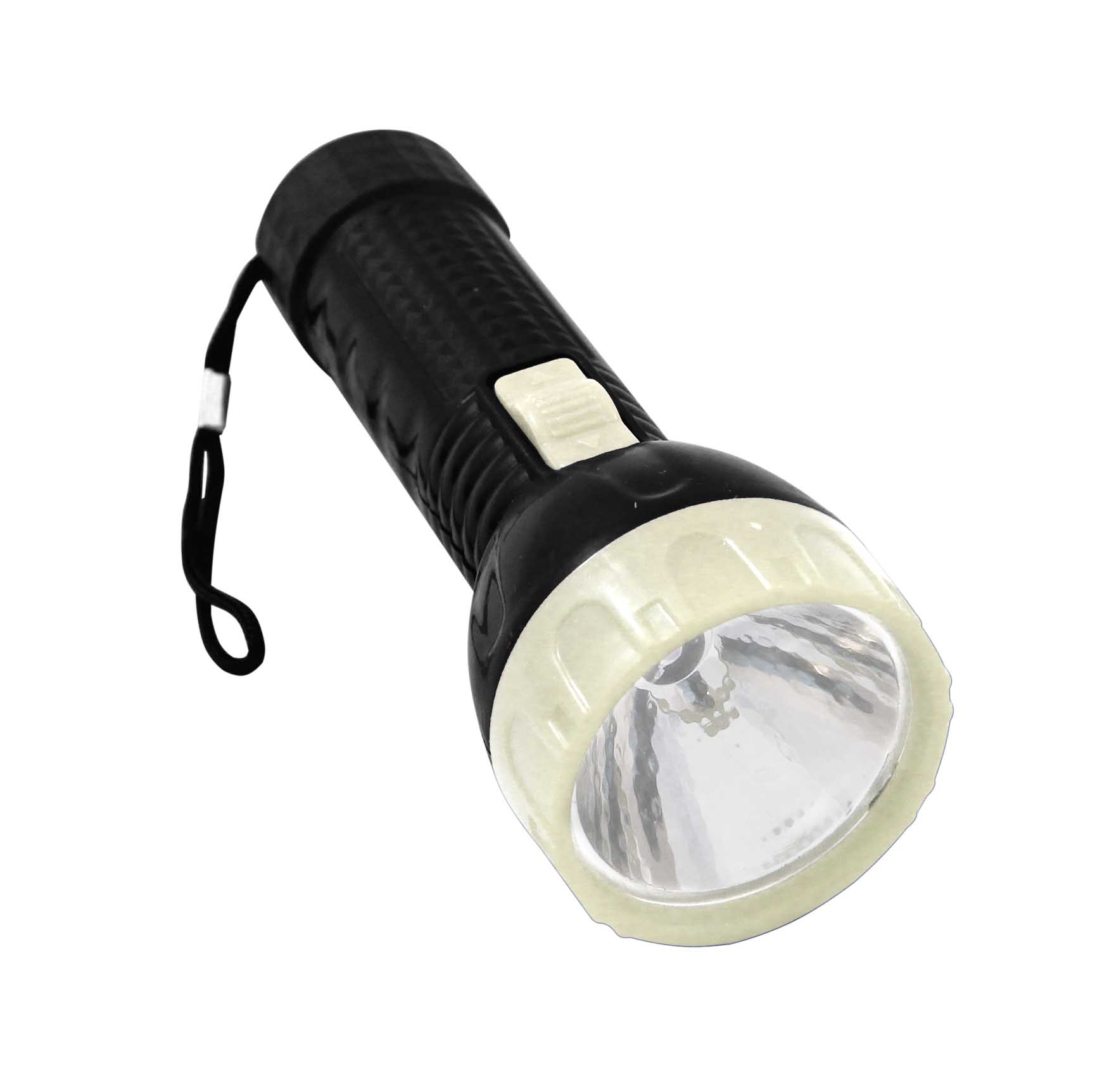 LANTERNA MANUAL COM 1 LED ; A PILHA 1*AA (NÃO INCLUSO)