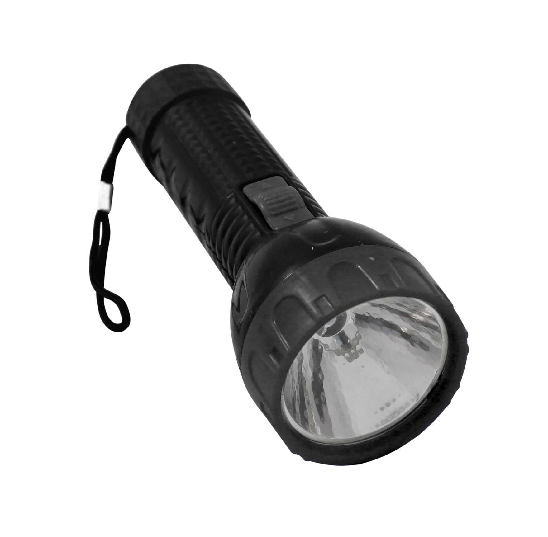 LANTERNA MANUAL COM 1 LED ; A PILHA 1*AA (NÃO INCLUSO)