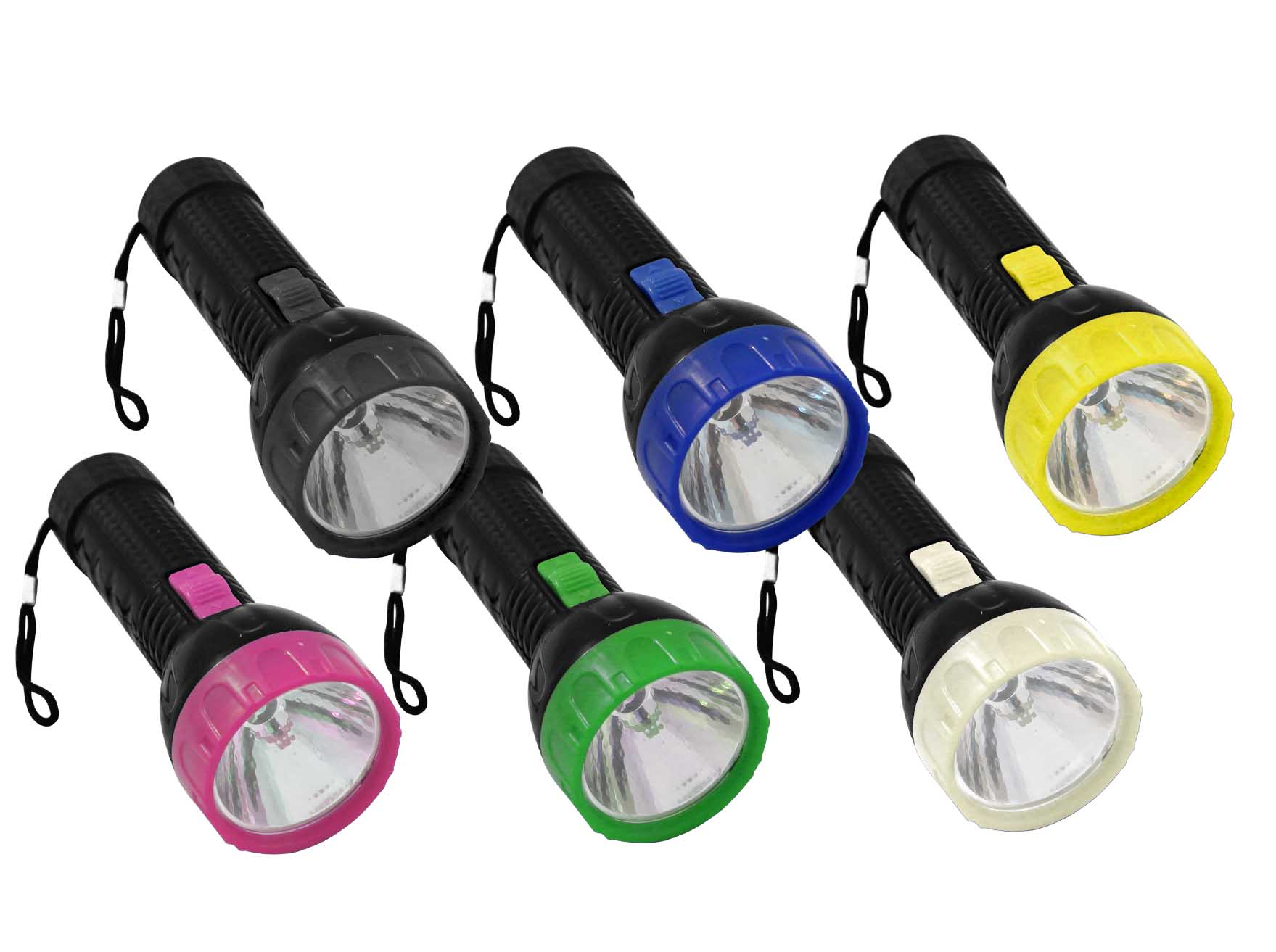 LANTERNA MANUAL COM 1 LED ; A PILHA 1*AA (NÃO INCLUSO)