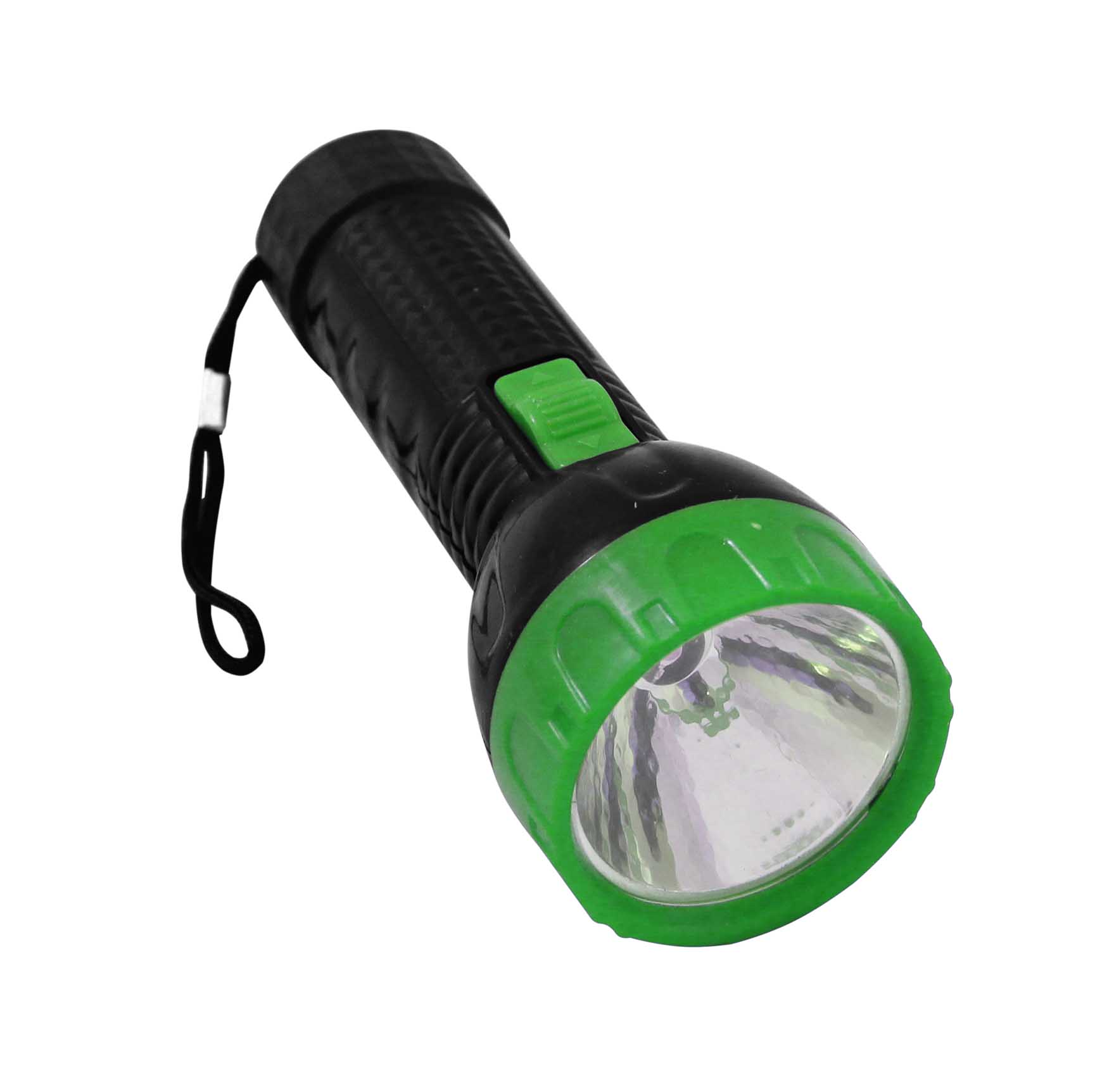 LANTERNA MANUAL COM 1 LED ; A PILHA 1*AA (NÃO INCLUSO)