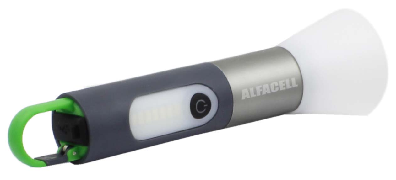 LANTERNA RECARREGÁVEL (2 FONTES DE LUZ) 1 P50 + 7 LEDS 8W COM CABO USB (INCLUSO) (P50: 2 NÍVEIS DE LUZ + 1