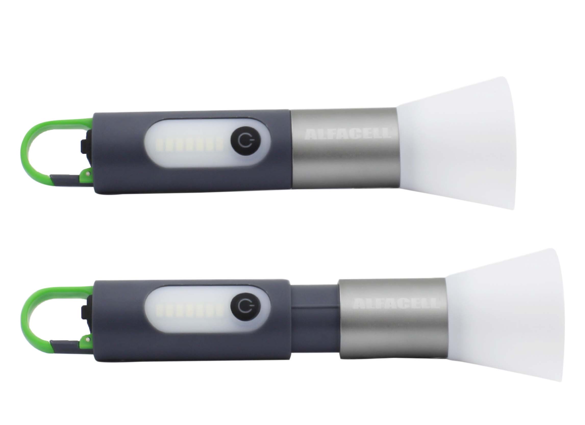 LANTERNA RECARREGÁVEL (2 FONTES DE LUZ) 1 P50 + 7 LEDS 8W COM CABO USB (INCLUSO) (P50: 2 NÍVEIS DE LUZ + 1