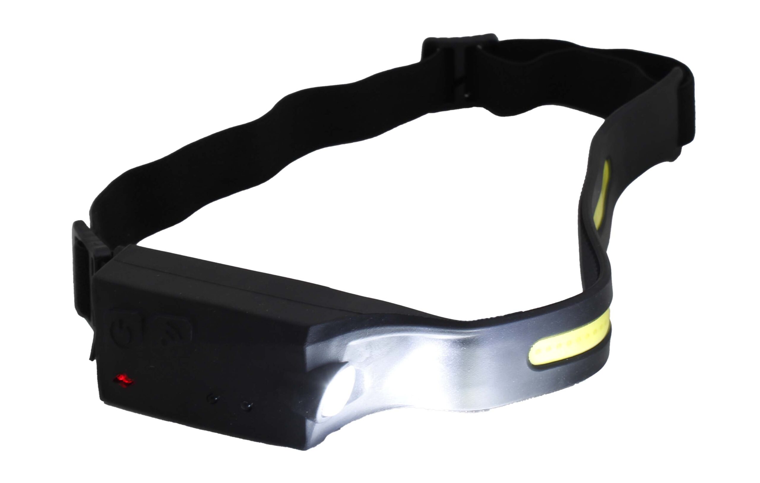 LANTERNA DE CABEÇA RECARREGÁVEL COM SENSOR – 1LED + 40COB – 6W CABO USB (INCLUSO)