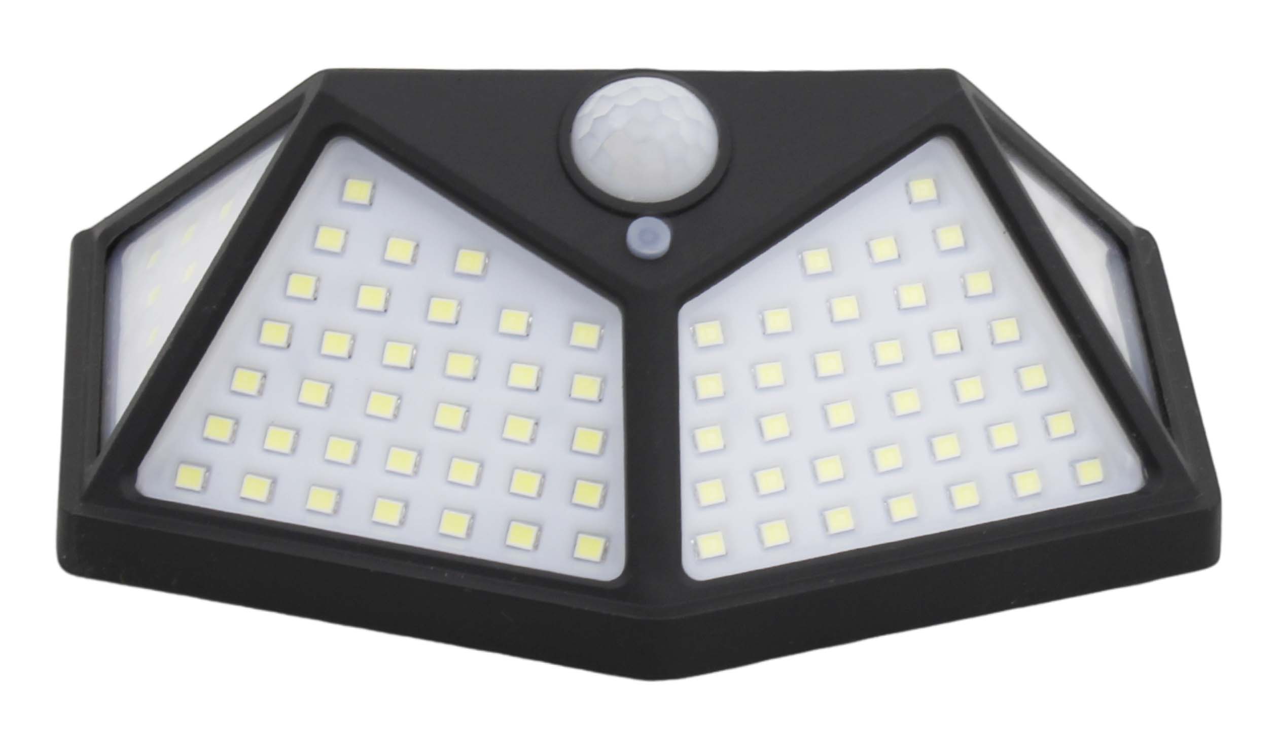 LUMINÁRIA SOLAR 100 LEDS COM SENSOR DE PRESENÇA 20W – 800MAH