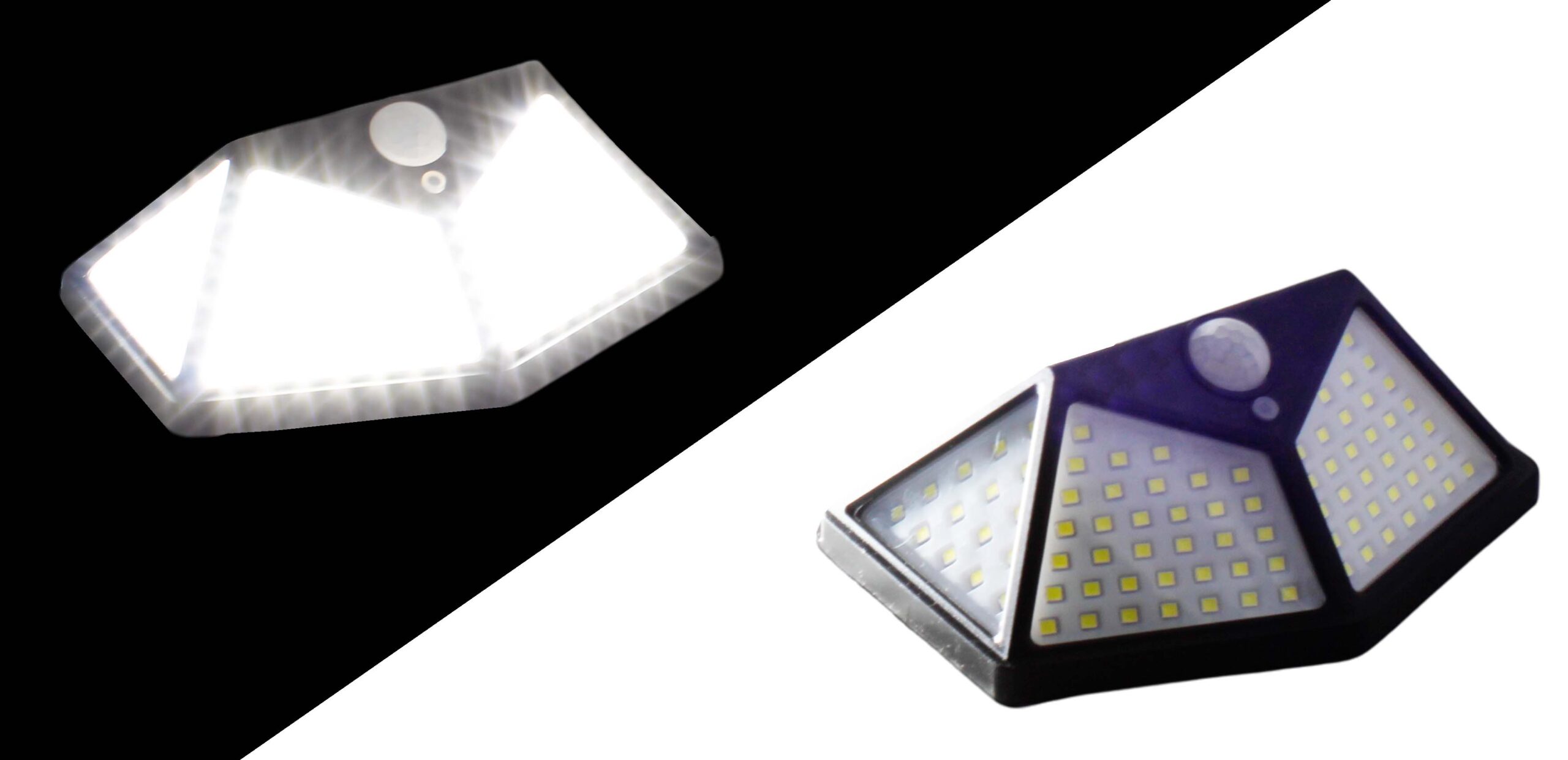 LUMINÁRIA SOLAR 100 LEDS COM SENSOR DE PRESENÇA 20W – 800MAH