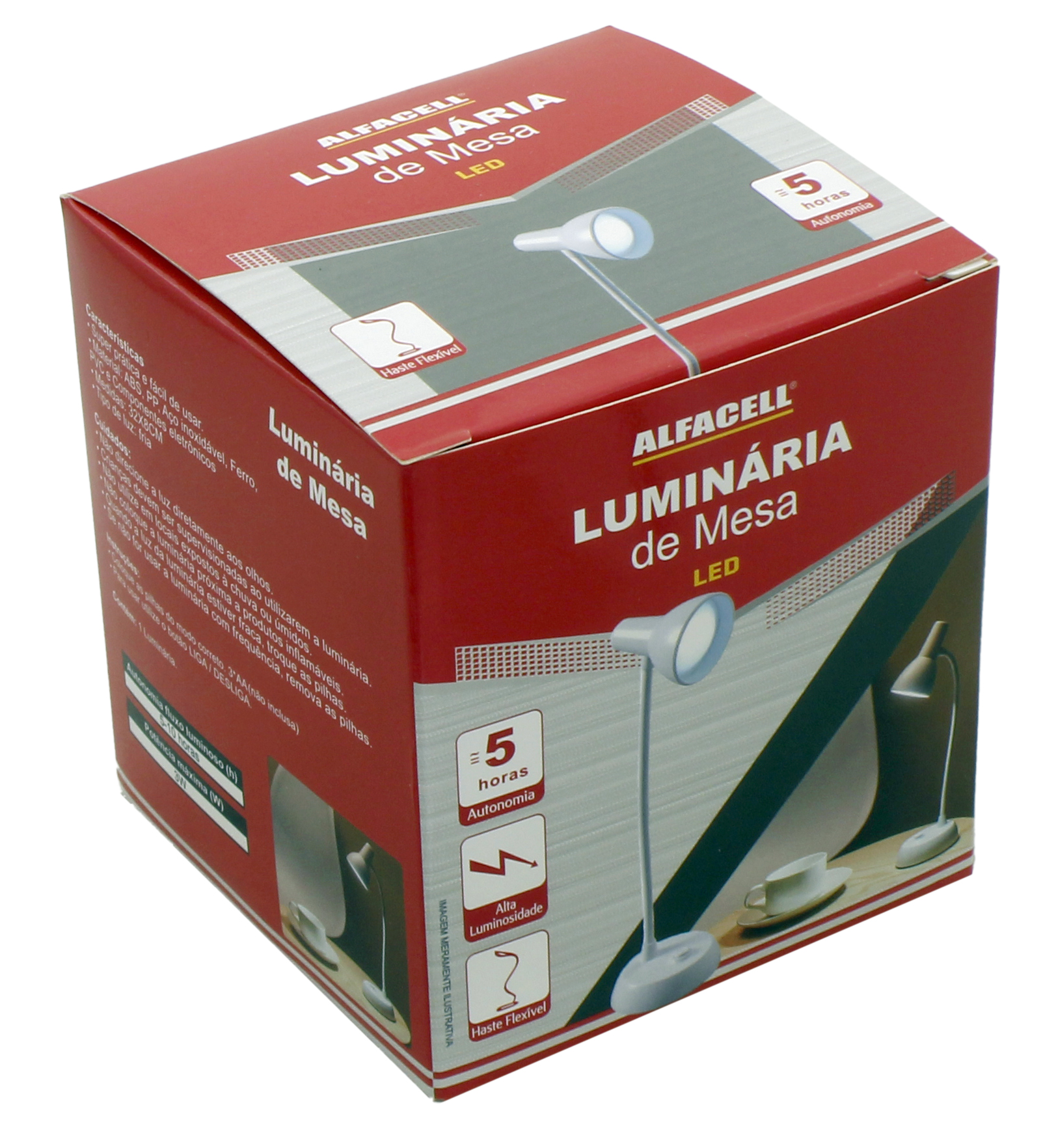 LUMINÁRIA DE MESA, 1 LED 3W A PILHA 3*AAA (NÃO INCLUSAS)