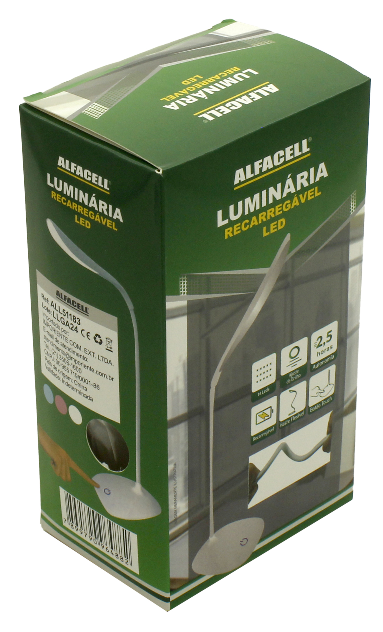 LUMINÁRIA DE MESA, 14 LEDS 3W CABO USB (INCLUSO)