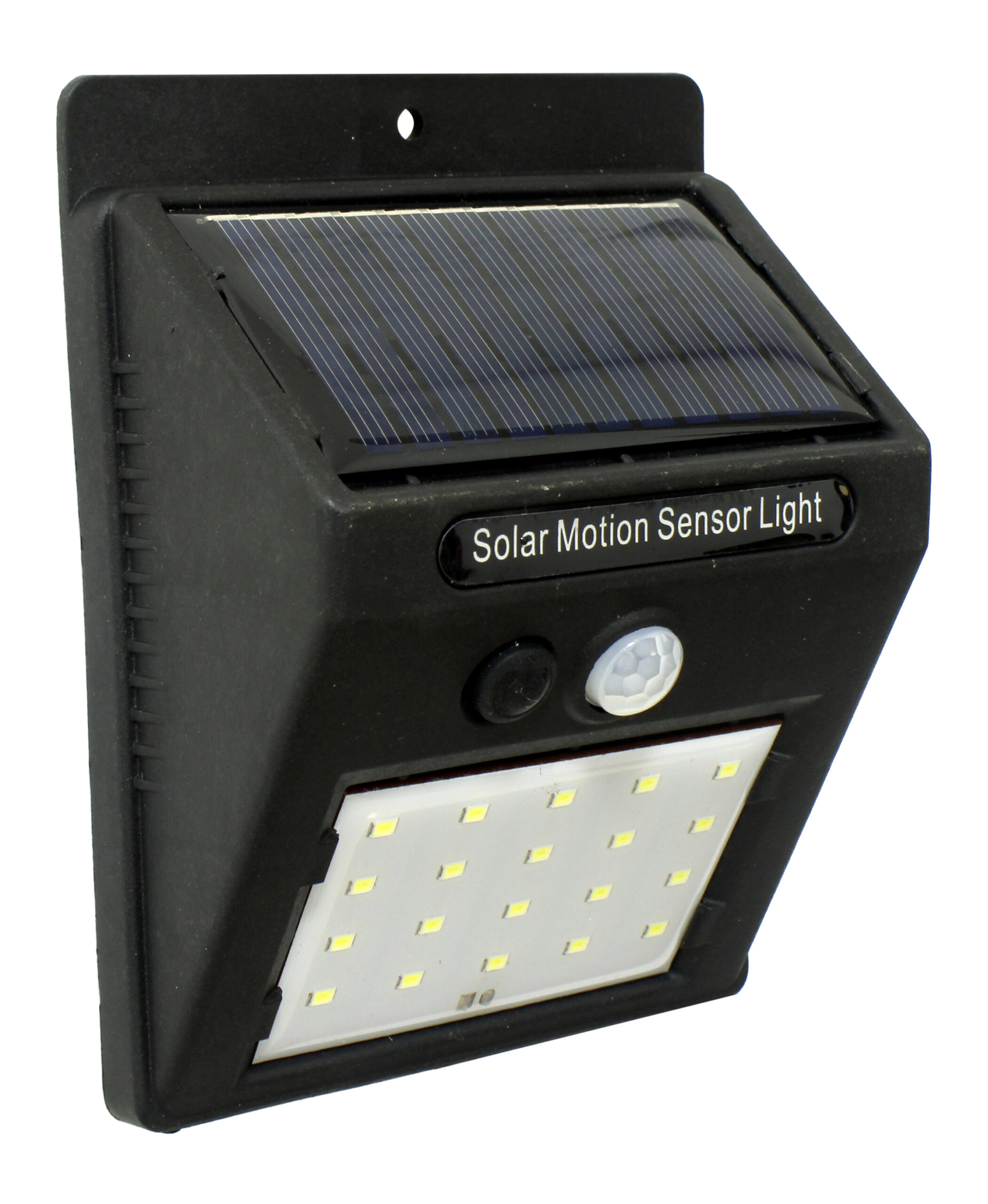 LUMINÁRIA SOLAR COM SENSOR DE PRESENÇA, 20 LEDS 3W IP44,