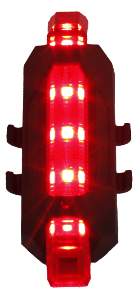 LANTERNA TRASEIRA PARA BICICLETA 4 LEDS 1W IP44 COM CABO USB (INCLUSO)