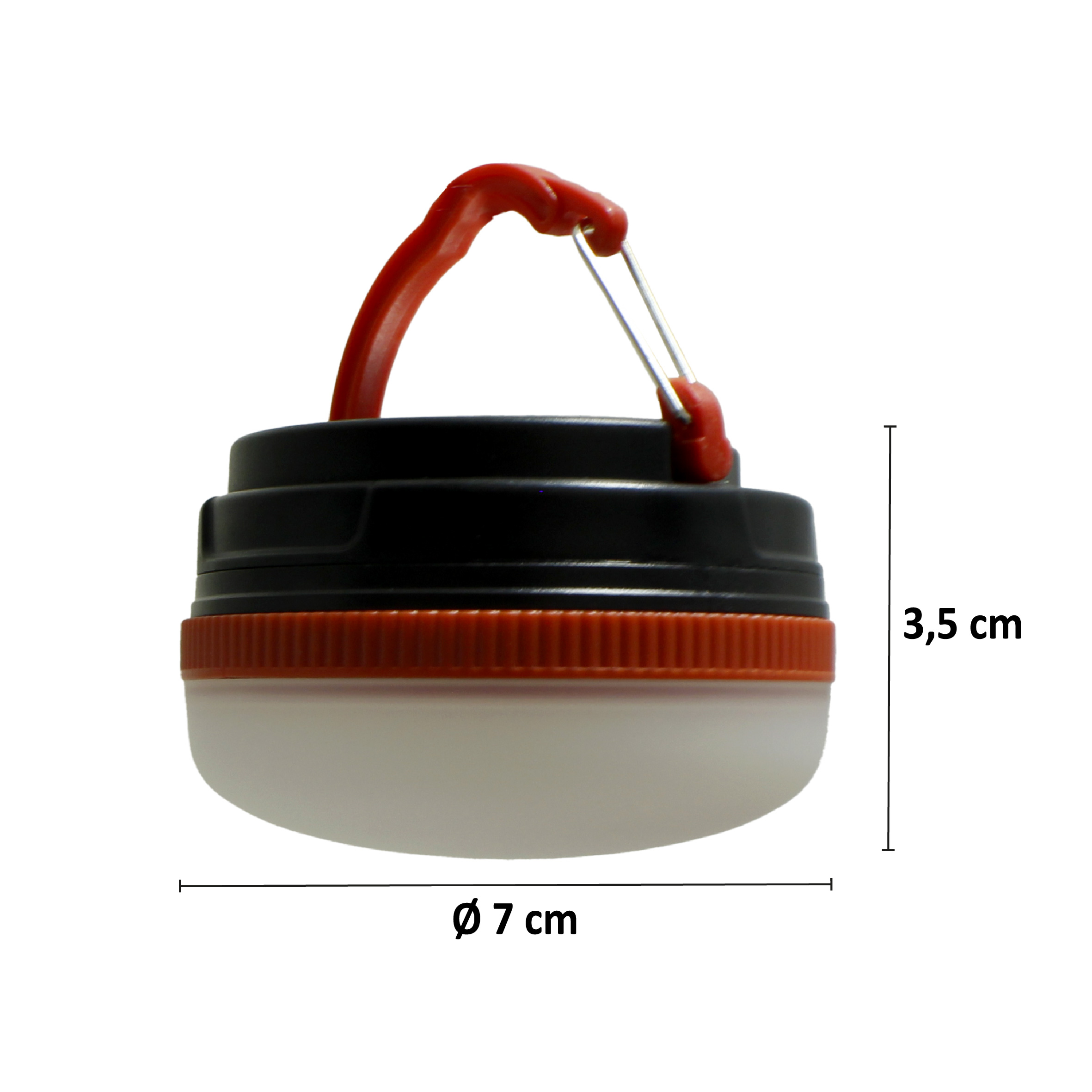 LUMINÁRIA COM ALÇA 6 LEDS 3W A PILHA 3*AAA (NÃO INCLUSAS)