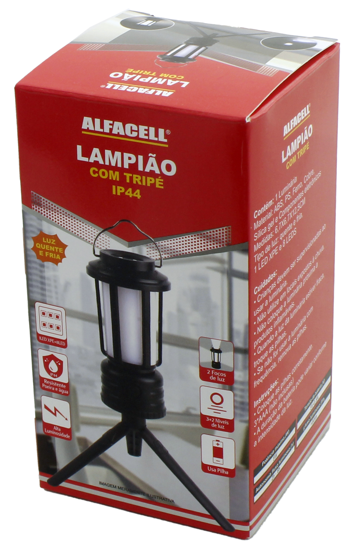 LAMPIÃO COM TRIPÉ 1 LED XPE E 8