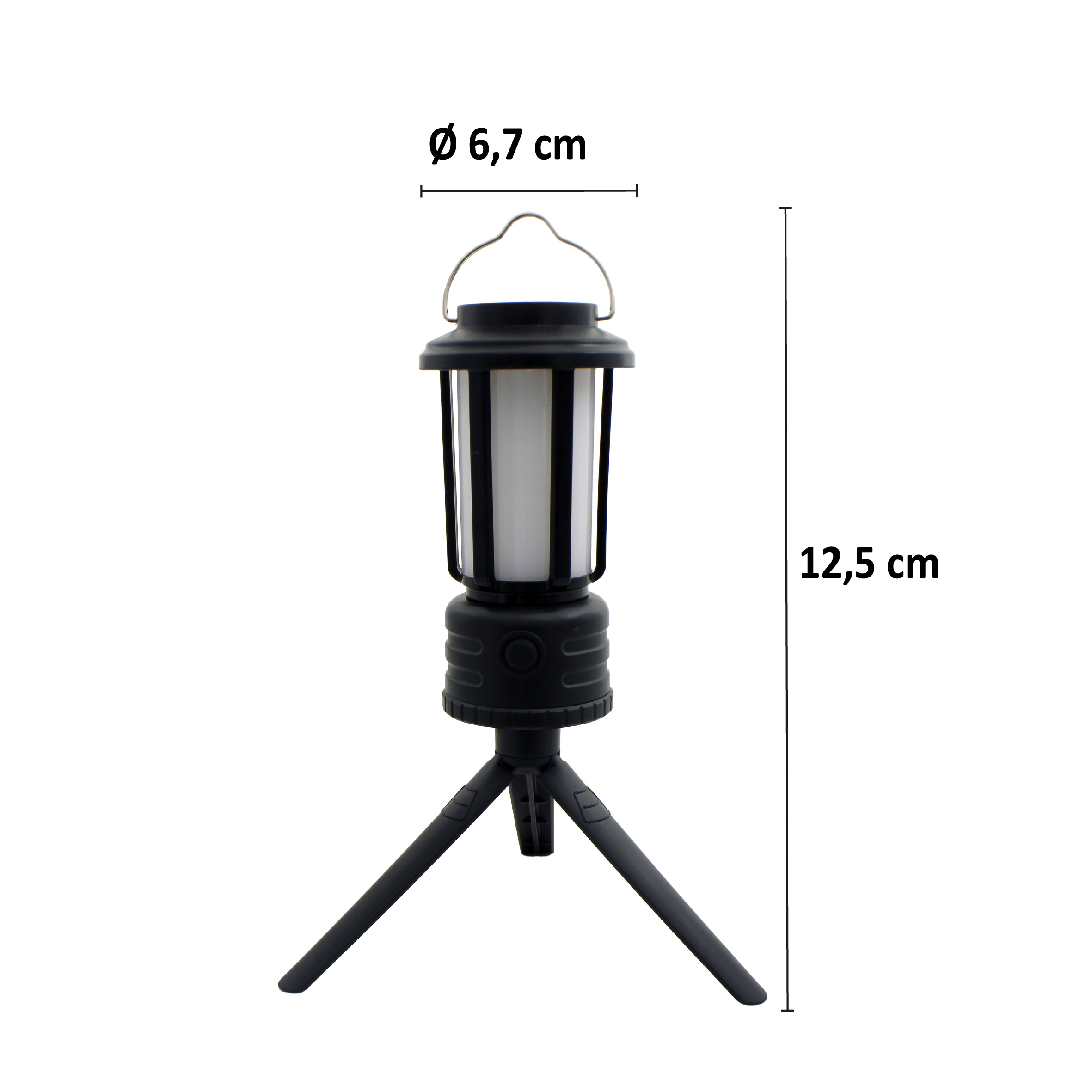LAMPIÃO COM TRIPÉ 1 LED XPE E 8
