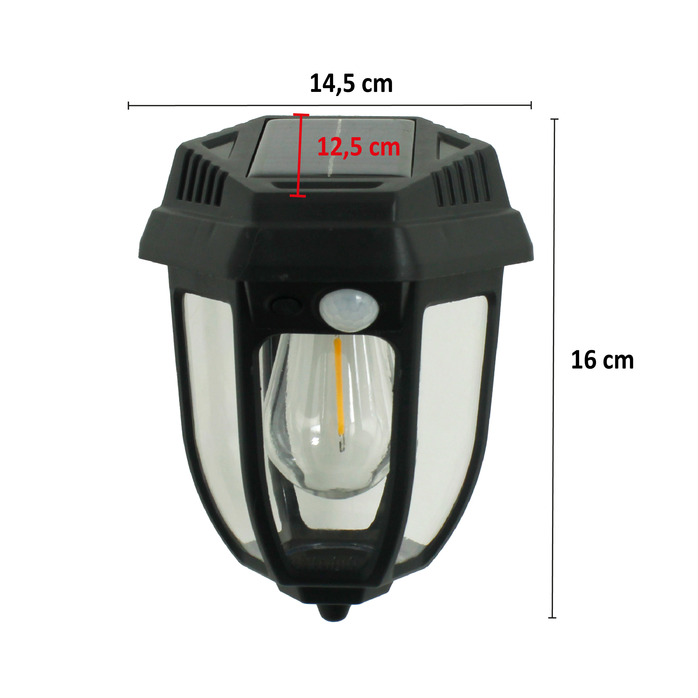 LUMINÁRIA SOLAR DE TUNGSTÊNIO, COM SENSOR DE PRESENÇA 3W,